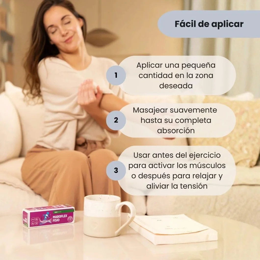 MABO Flex Fisio Crema de Masaje 250 ml con Árnica, Caléndula, Mentol, Hypericum y Colágeno
