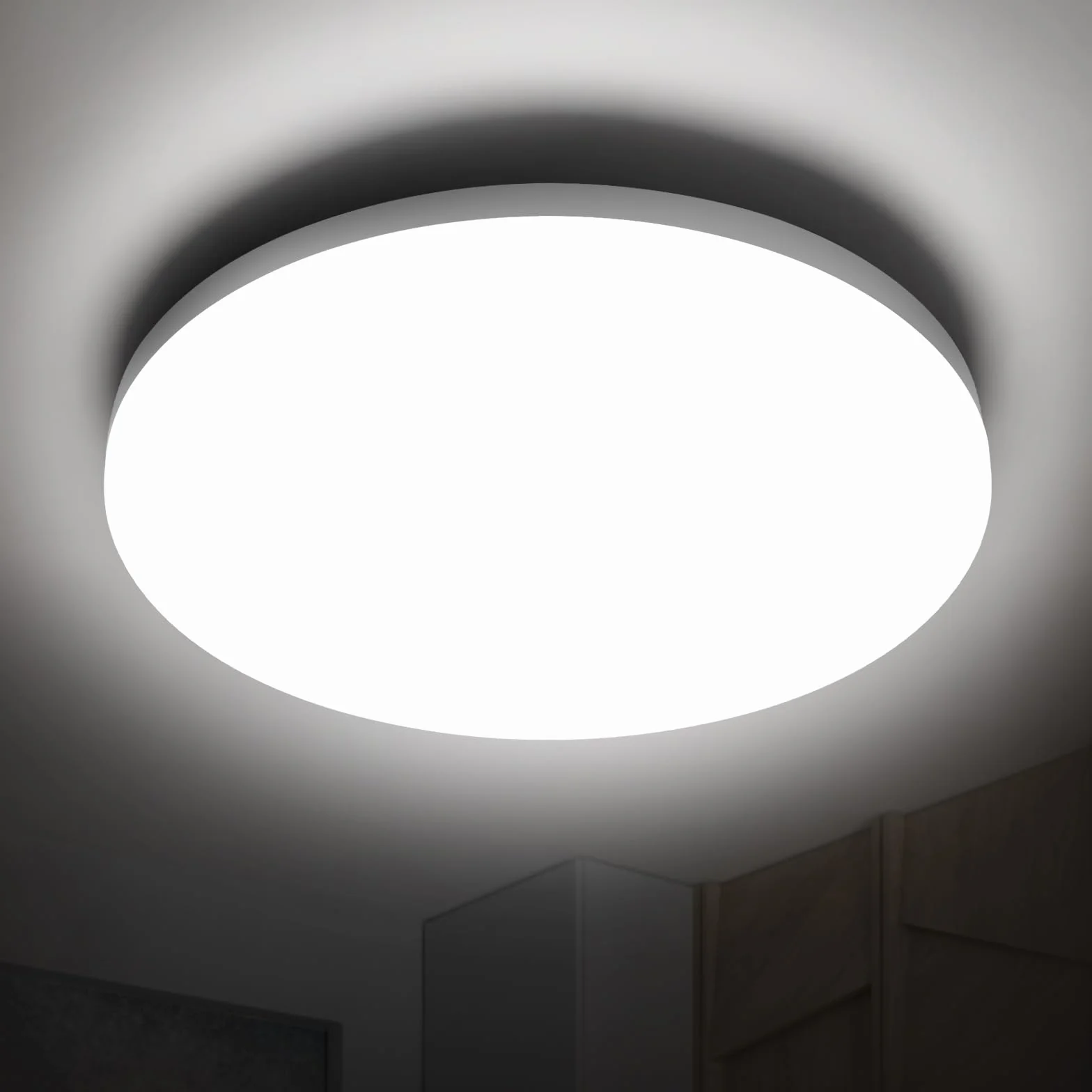 Plafoniera LED IP65 22W 3080lm 4000K Ø28cm Blanco Día