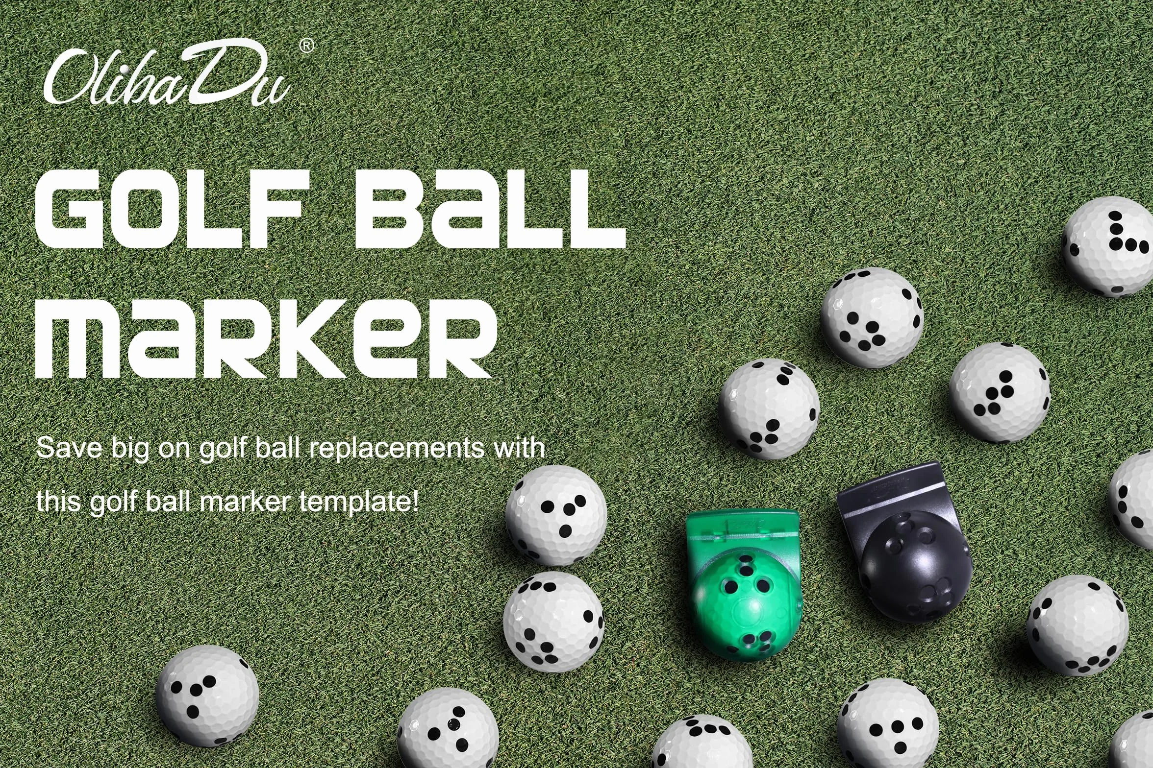 Plantilla de Marcador de Pelota de Golf para Monitor de Lanzamiento móvil Rapsodo MLM2PRO