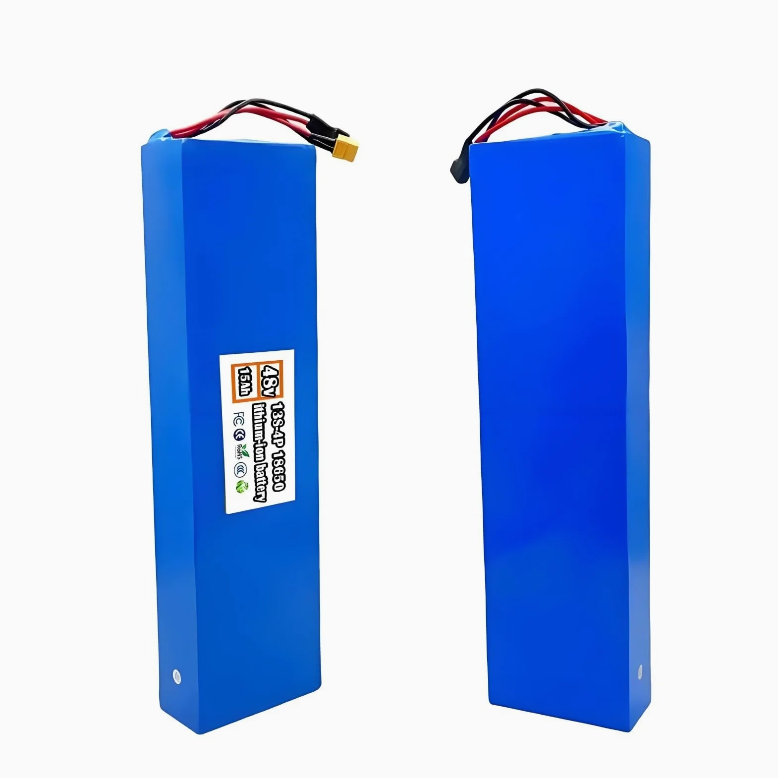 Batería Ión Litio 48V 15Ah 13S4P 18650 para Kugoo M4 M4 Pro MAX Speed T XT60 Enchufe 400 x 110 x 50 mm