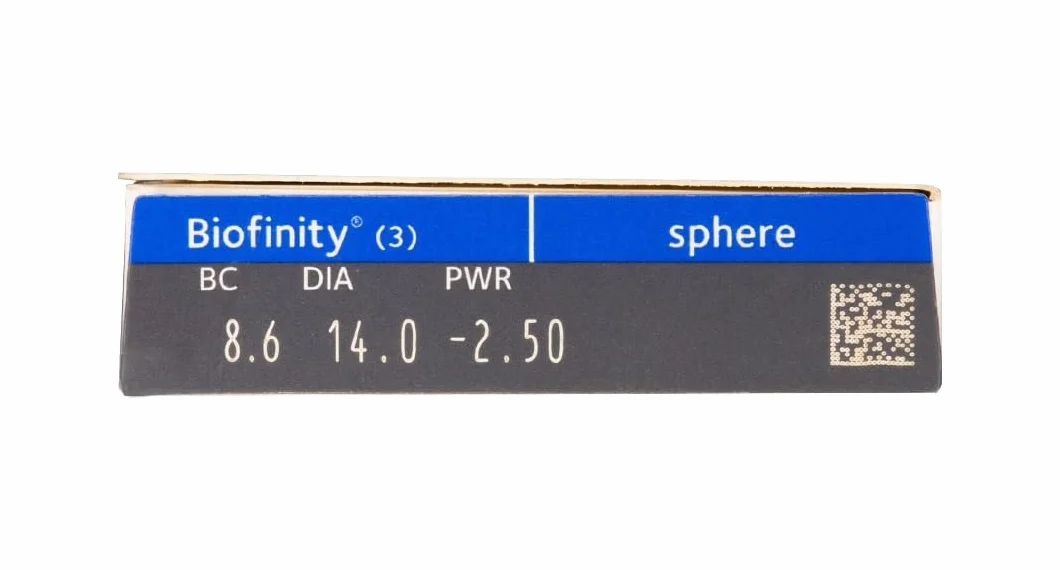 Biofinity Lentes de Contacto Esféricas Mensuales R 8.6 D 14 -4 Diop Pack 3 uds
