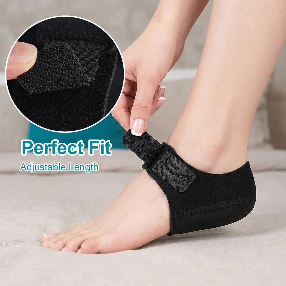 Protectores de Talón de Gel para Fascitis Plantar, Alivio del Dolor, Taloneras de Silicona (S 36-40)