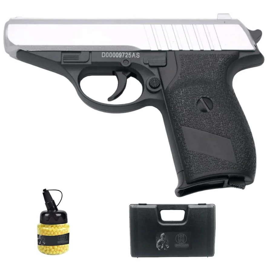 Galaxy G3 Bicolor (Muelle) | Pistola de Airsoft Tipo PPK Calibre 6mm + maletín + munición Bolas PVC