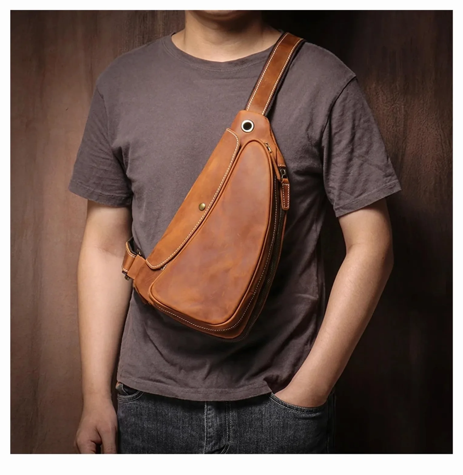 Bolso Pecho Hombre Bolso Bandolera for Hombre, Bolso Cruzado for Senderismo al Aire Libre, Bolsos Deportivos