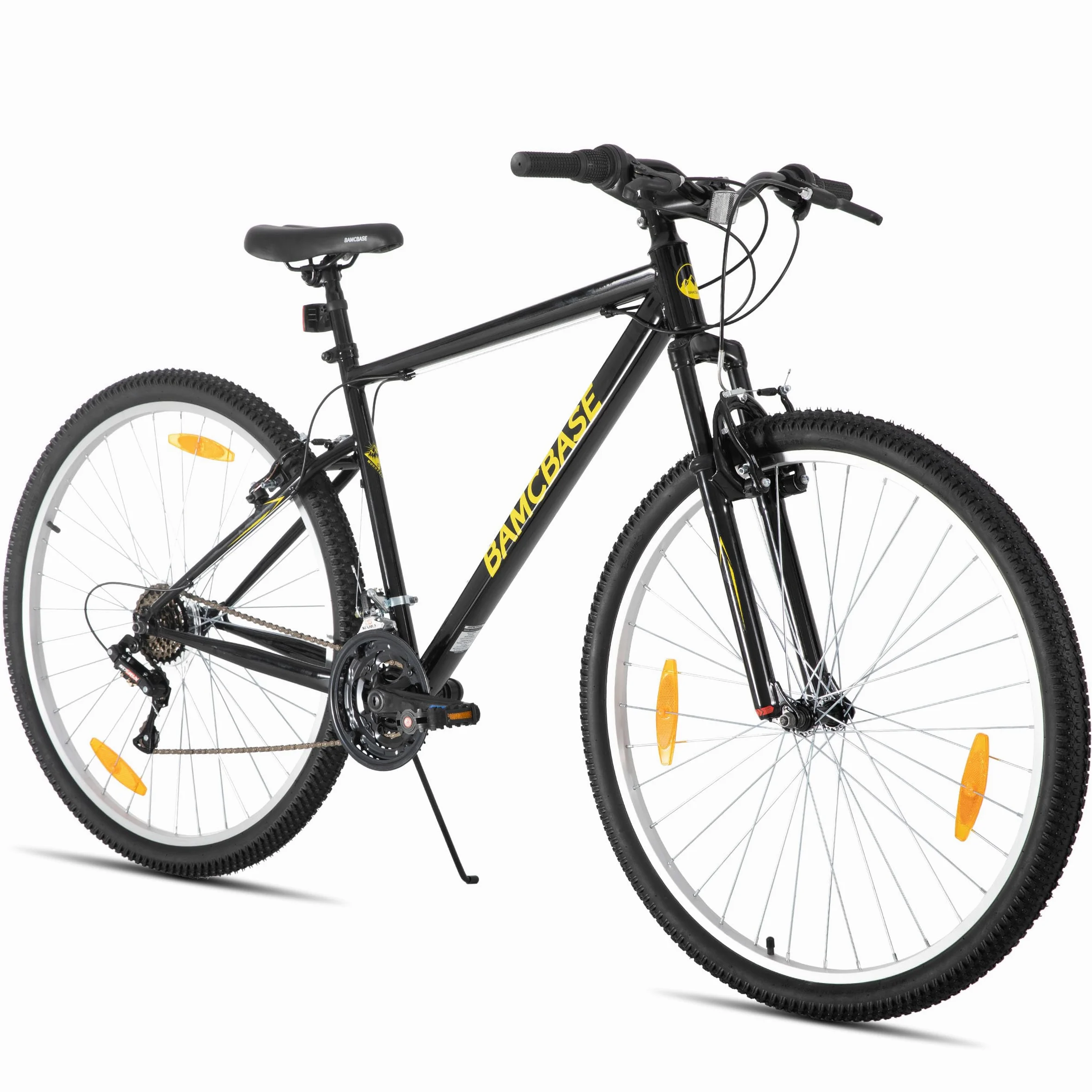 Hiland Bicicleta de Montaña 26/27,5/29 Pulgadas, 18 Velocidades para Mujeres y Hombres, Bici Adulto, Bicicleta de Montaña Frenos en V, MTB con Cuadro de Acero de Alto Carbono, Negro/Azul/Gris