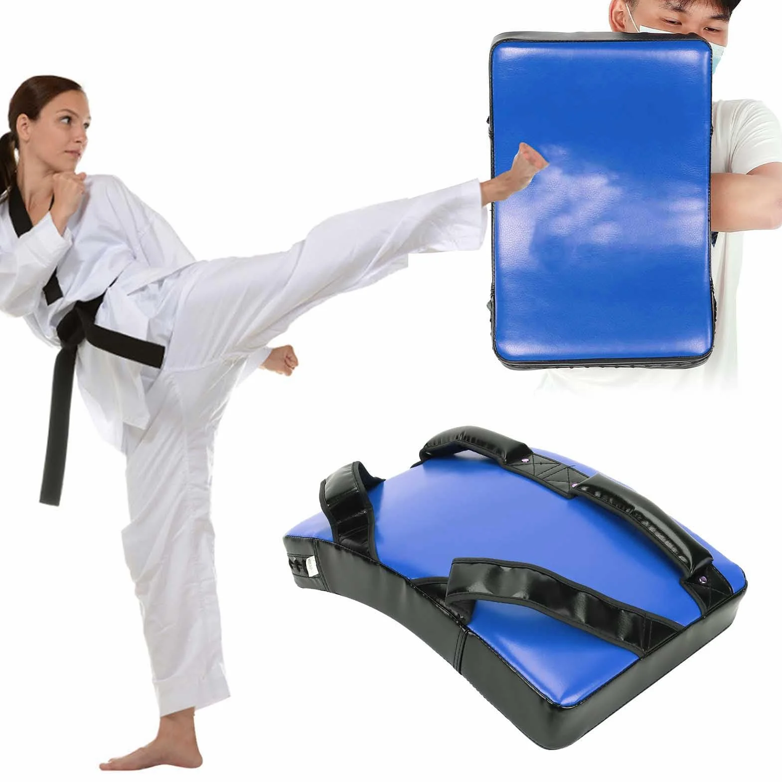 BORDSTRACT Taekwondo Kick Boxing Pad Shield, Kickboxing Curvo Foot Target Side Kick Pad Strike Shield para Práctica De Boxeo Y Artes Marciales