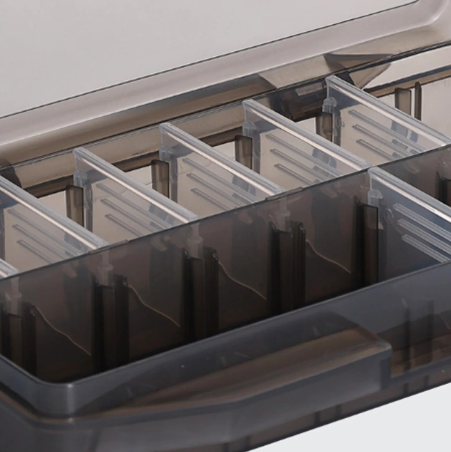 Caja de Almacenamiento de Aparejos Caja De Aparejos, Organizadora Pesca, Bandeja, Almacenamiento Plástico Transparente Con Divisores Fishing Tackle Box