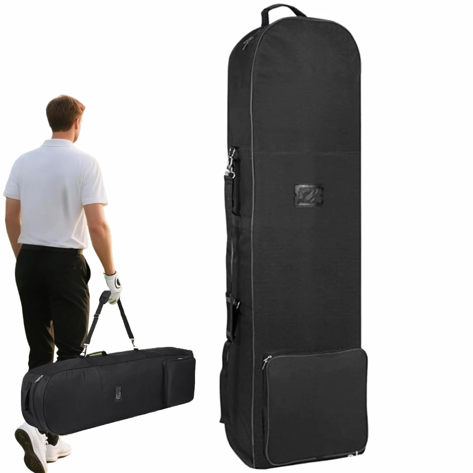 Bolsa de Viaje para Palos de Golf, Bolsa de Golf para aerolíneas – Bolsa Plegable de Gran Capacidad para Accesorios Deportivos con Ruedas para Gimnasio, Camping, Viajes, Viajes, mochileros