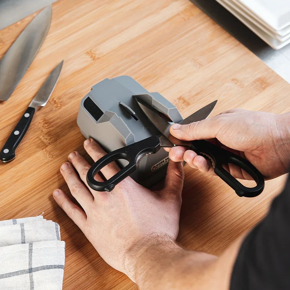 WORK SHARP Afilador de cuchillos eléctrico - CPE2-I Sistema de afilado de cuchillos de cocina eléctrico - El mejor afilador de cuchillos de cocina profesional del mundo para el hogar y la oficina