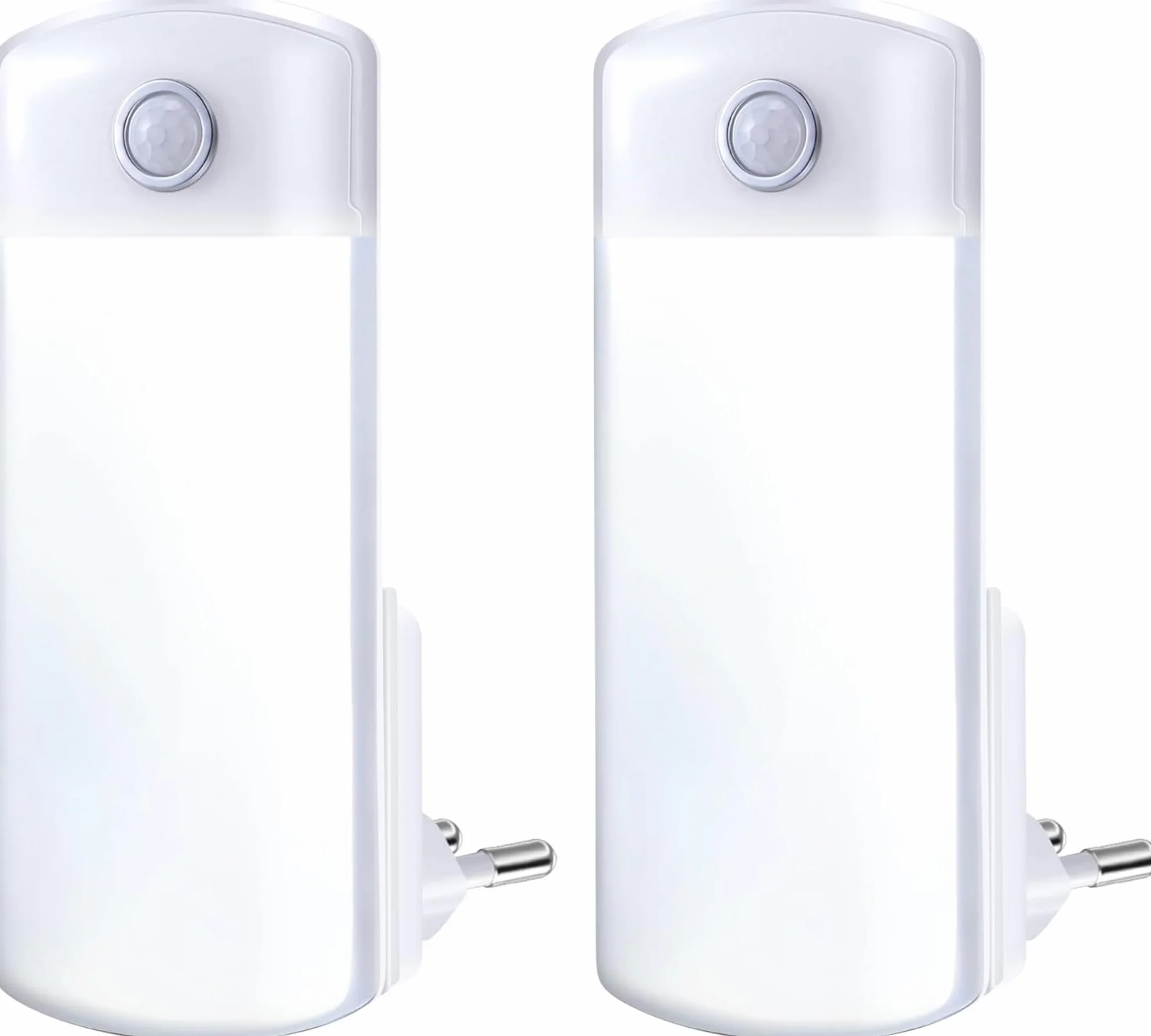 Enhon 2 Lámparas Nocturnas con Detector de Movimiento Luces de Emergencia LED Enchufe EU 4 en 1 Extraíble con Batería