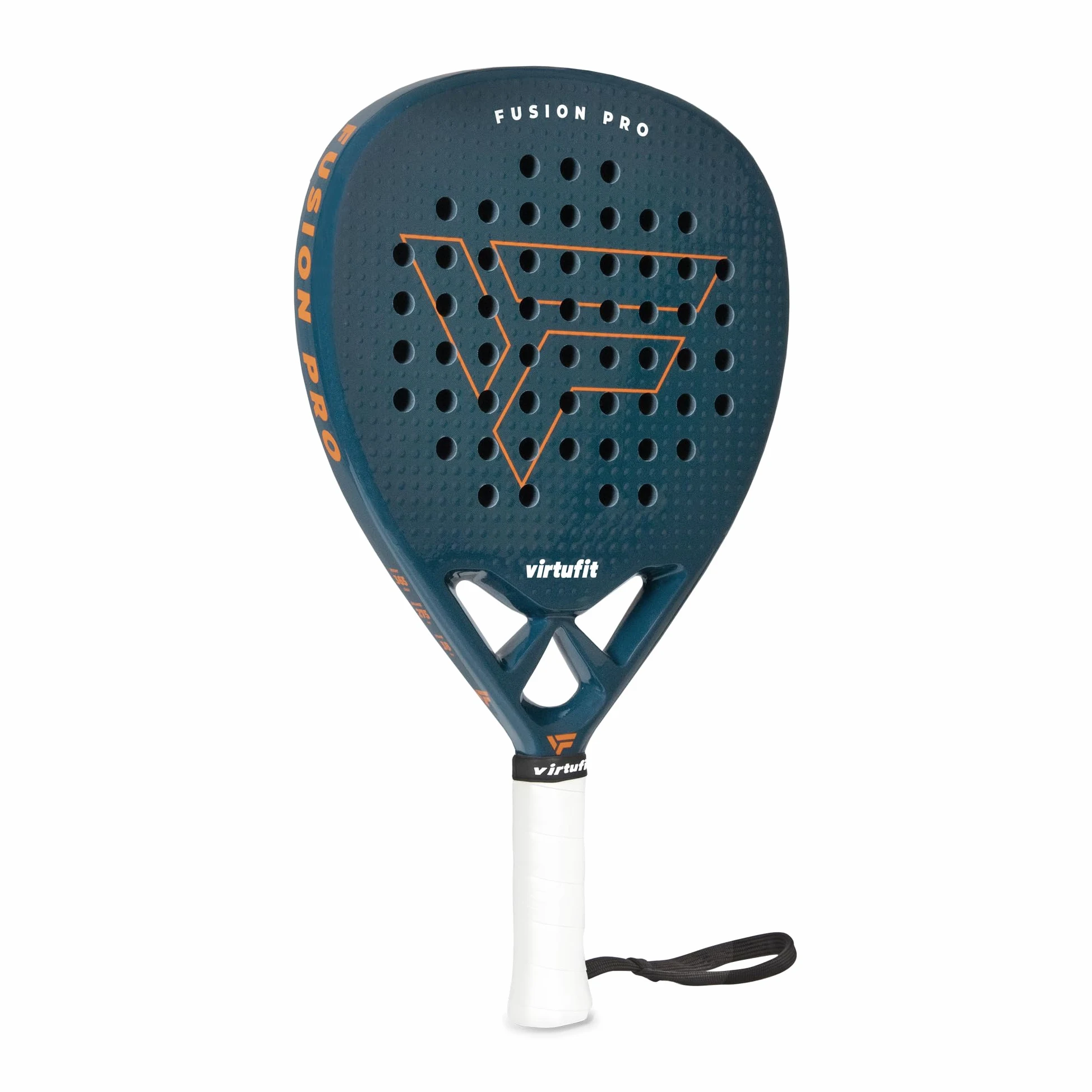 VirtuFit Fusion Pro Pala de pádel Deep Teal – Raqueta de pádel para principiantes y avanzados, marco de fibra de carbono, potencia y control, raqueta ligera de pádel