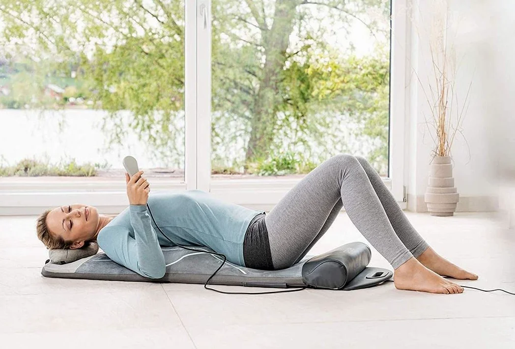 Beurer MG 280 Esterilla para yoga y estiramientos, para estirar los músculos y relajarse, estera de masaje para el cuello, los hombros y la espalda, plegable