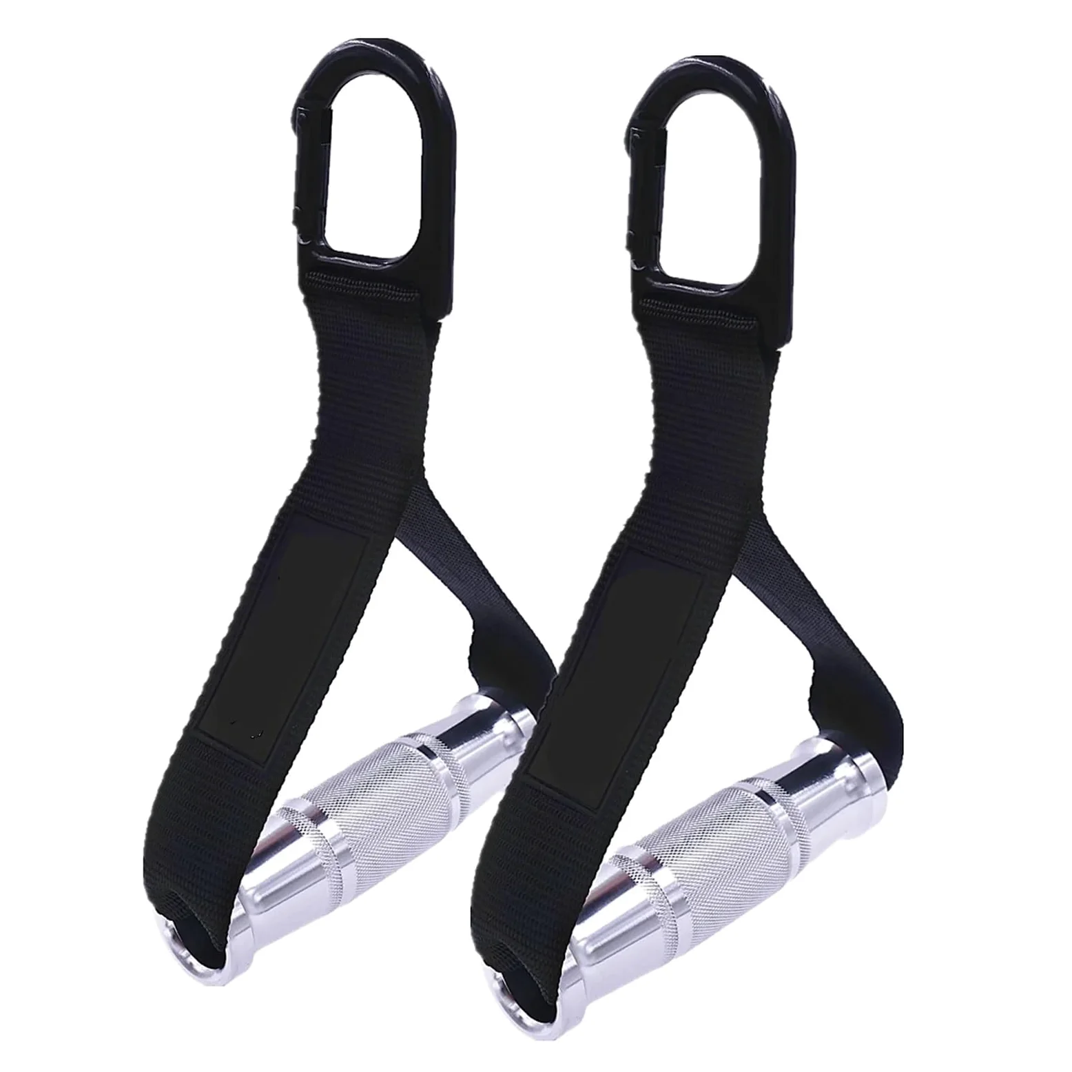 Bandas de resistencia Asas Asas de gimnasio de alta resistencia, núcleos ABS sólidos con mosquetón for accesorio de máquina de cables, accesorios de entrenamiento de Fitness en casa(With Metal Handle)