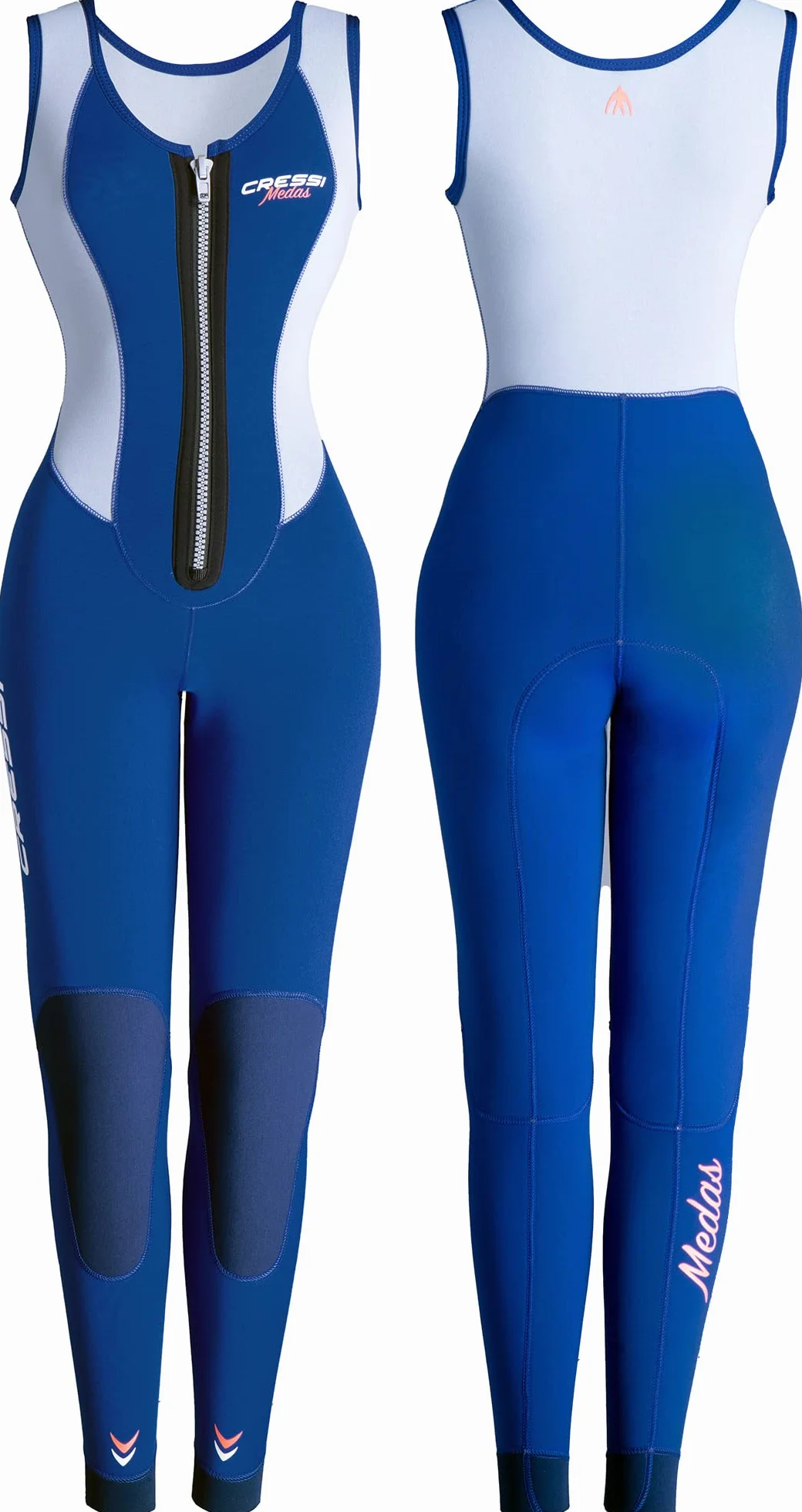 Cressi Medas Lady Complete Wetsuit 5 mm, Traje Compuesto por pantalón/corpiño, Chaqueta con Cremallera Diagonal con Capucha para Mujer