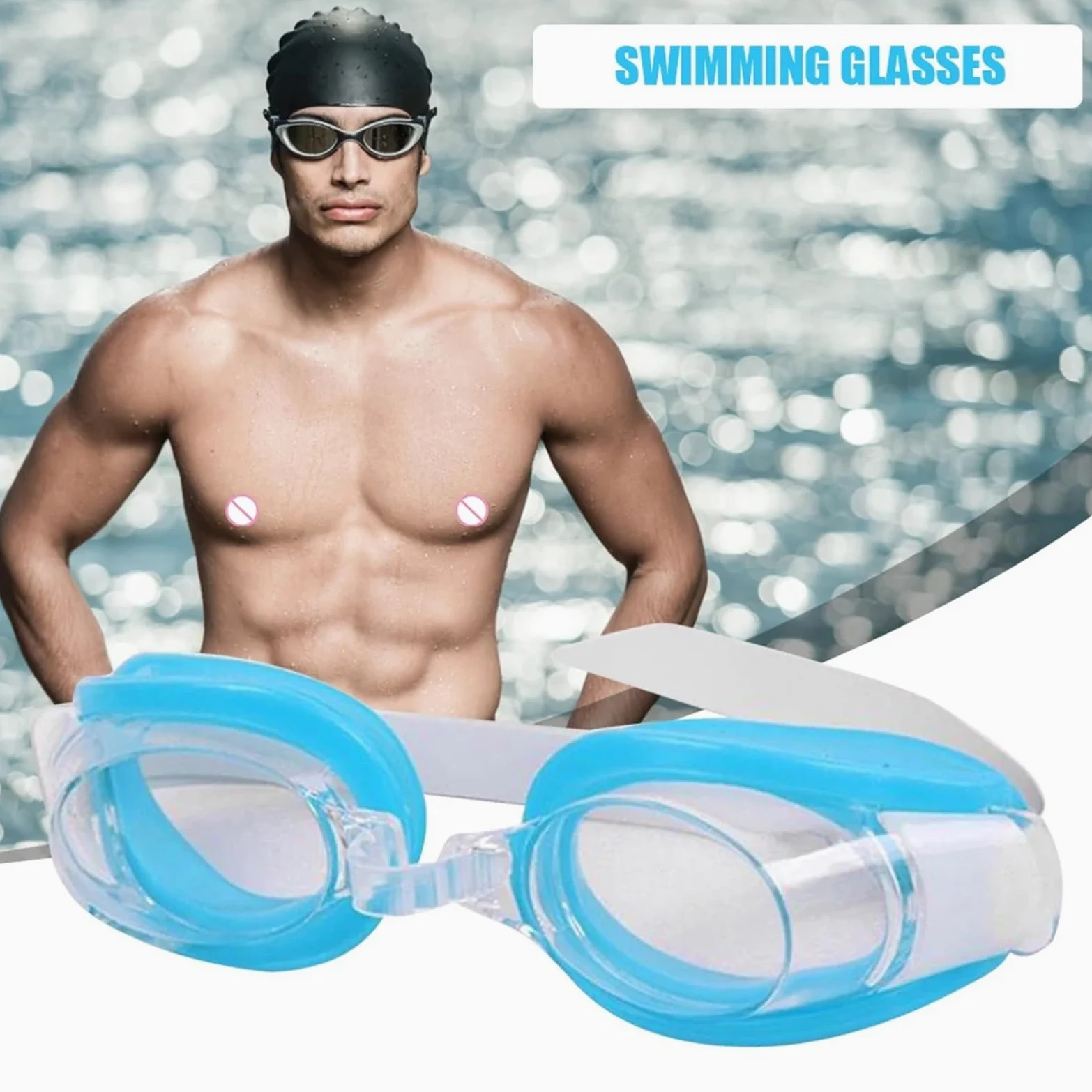 Gafas de natación HD antivaho, protección completa, gafas piscina sin fugas, impermeables, visión clara for mujeres y hombres Para Deportes