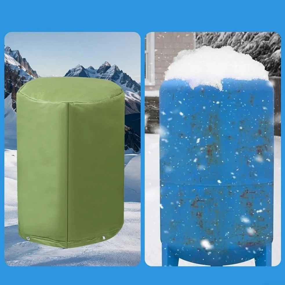 Cubierta para bomba de pozo, 50 x 50 x 86 cm, verde, aislamiento térmico para tanque para exteriores, protección anticongelante resistente a la intemperie de 5 capas, equipo de jardín para todas las
