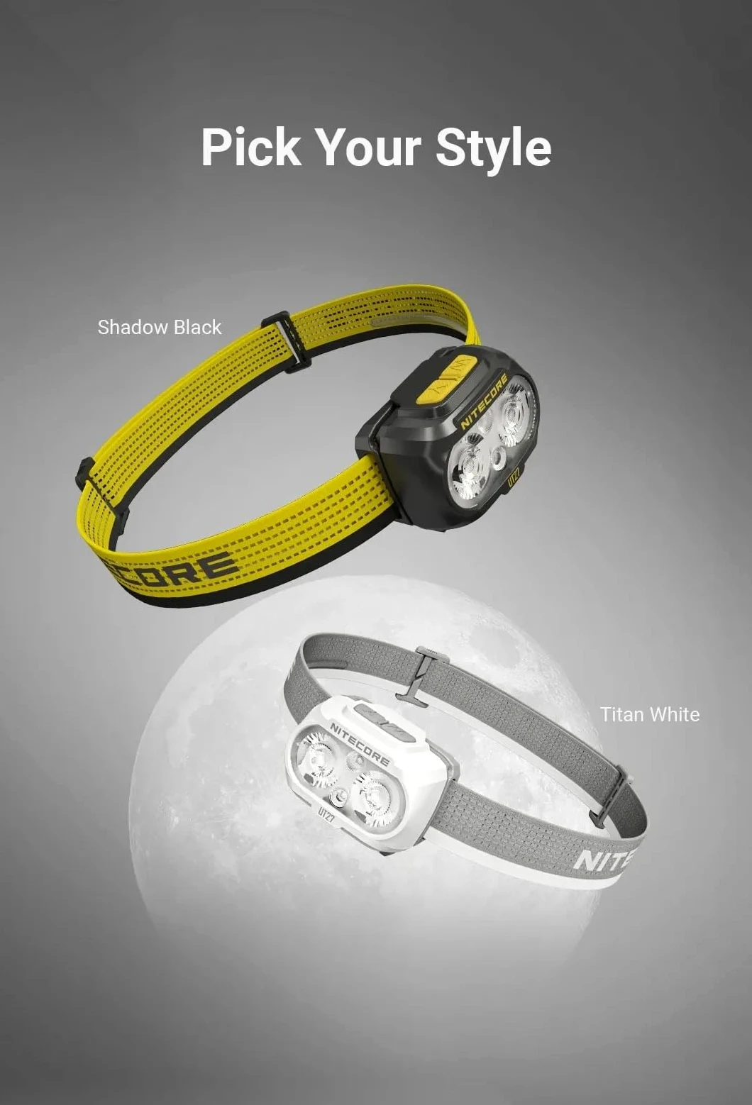 Nitecore UT27 MCT - Linterna frontal LED de carga USB-C blanca de 800 lúmenes