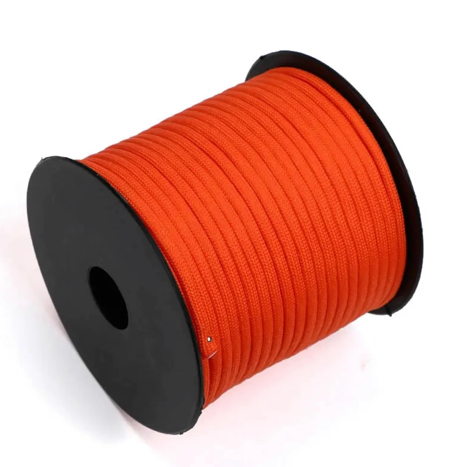 Paracorde Cuerda Paracord de 7 hebras 4mm, Cuerda paracaídas 550, Accesorios Supervivencia for Acampada, cordón for Tienda, Pulsera Tejida DIY(7C Orange,100M)