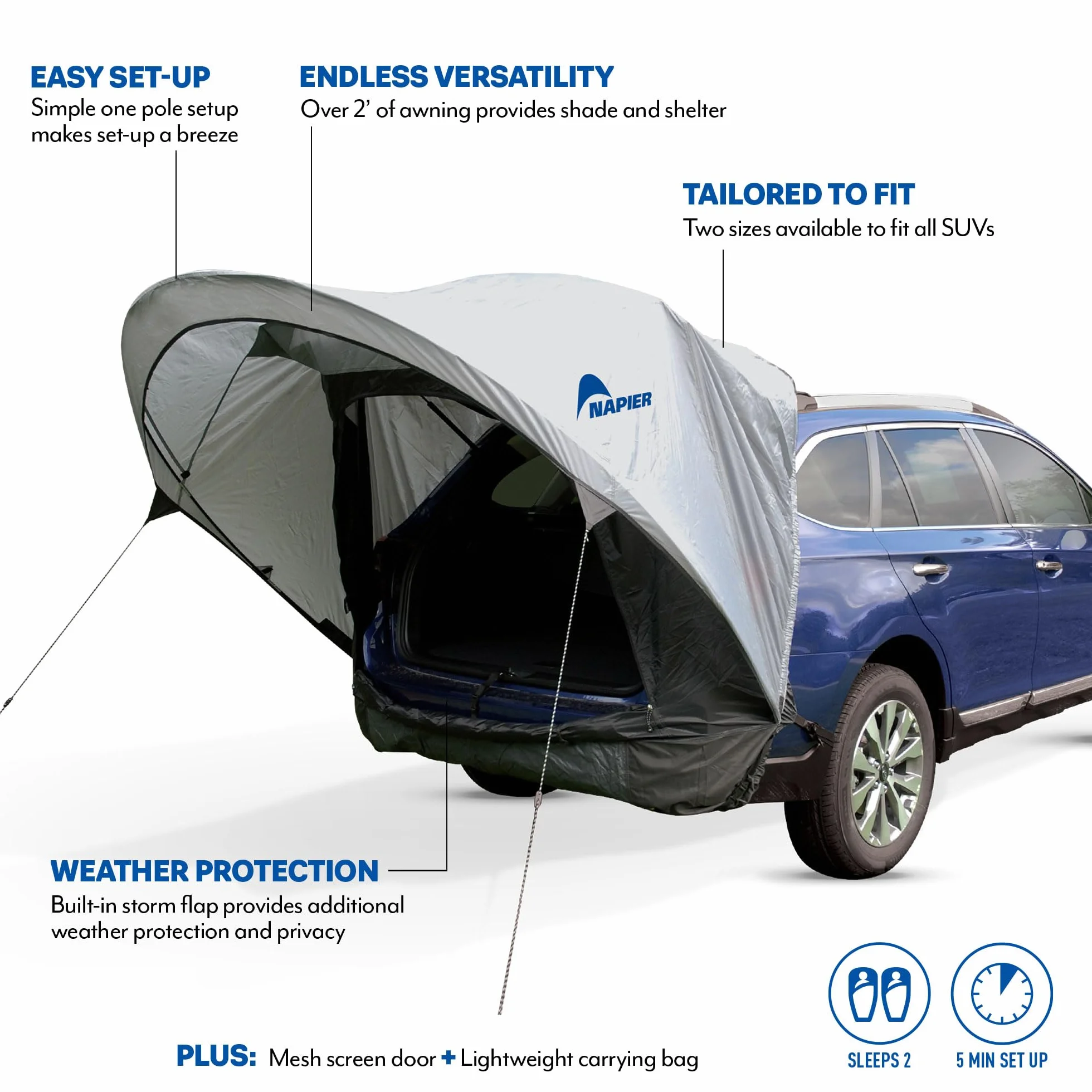 Toldo Trasero para Coches Familiares y todoterrenos pequeños Napier Cove 61000
