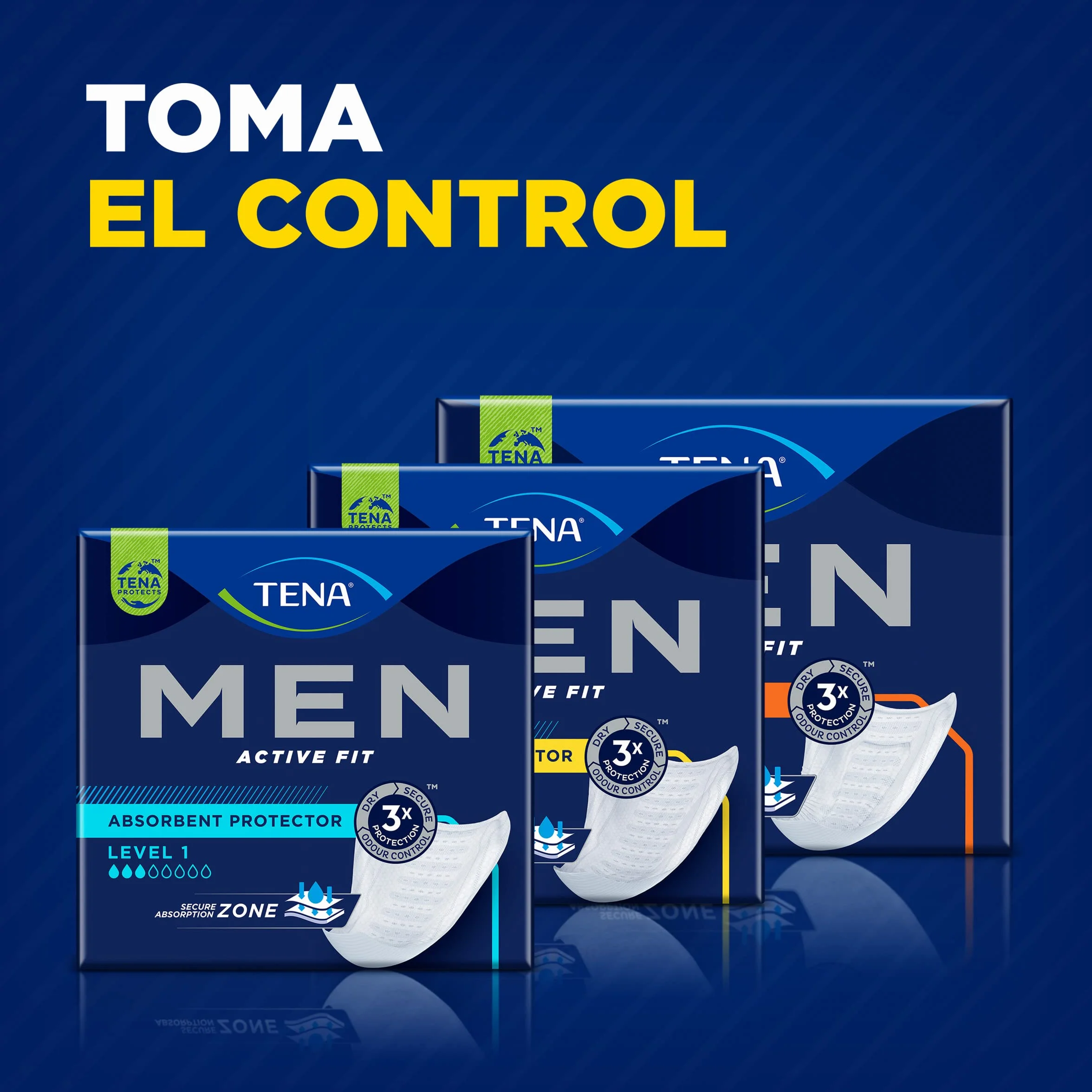 TENA Men Level 2 x60 Compresa Protectora Absorbente para Hombre Incontinencia Moderada