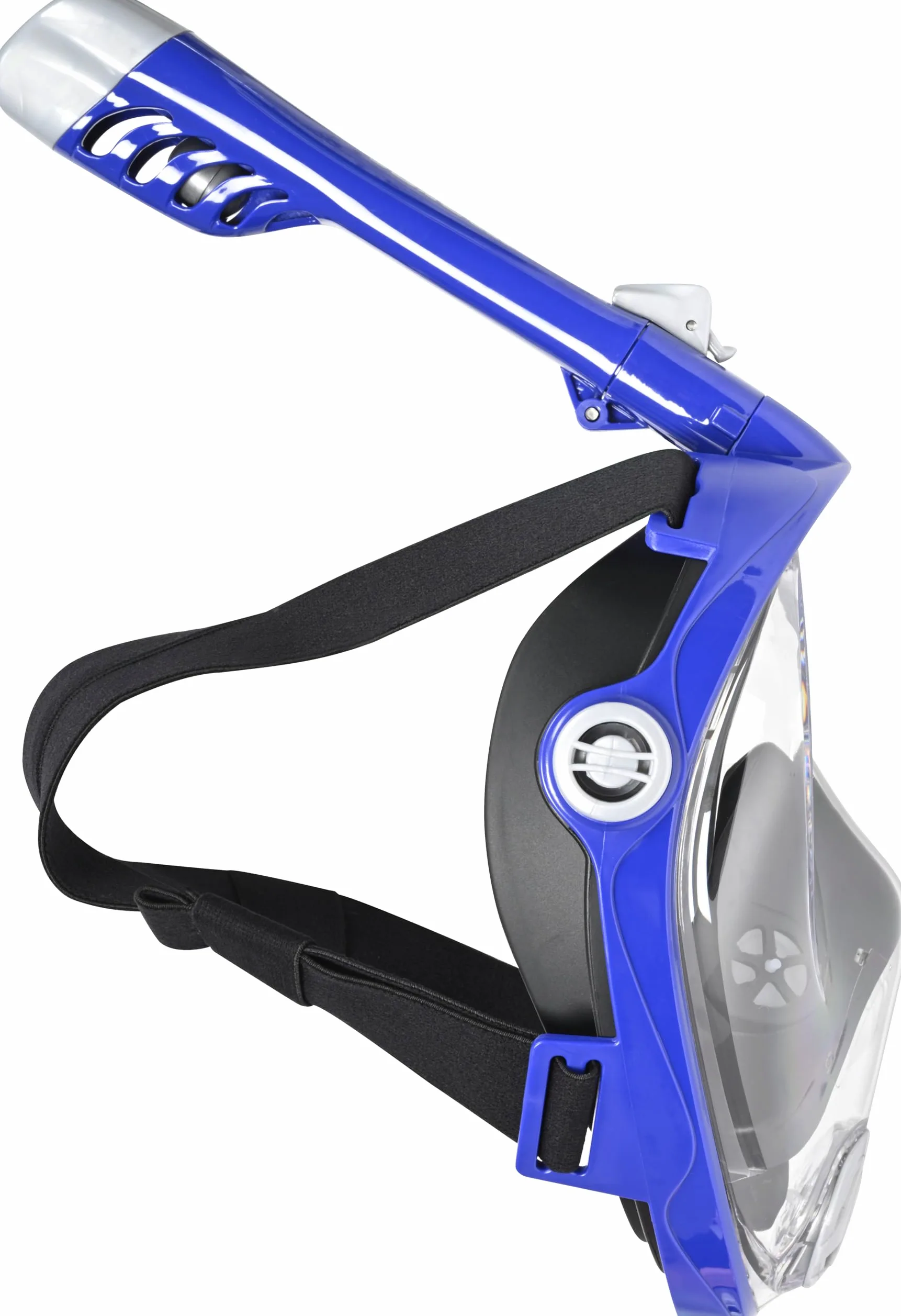 Mares Aquazone Full Face Mask - Masque Intégral Snorkeling Adulte, Jupe Silicone, Tuba Repliable, 3 Tailles