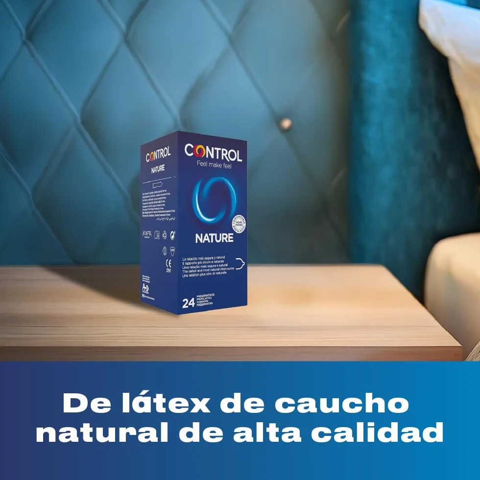 Control Preservativos Nature Caja Pack Ahorro 24 Condones Lubricados Placer Natural