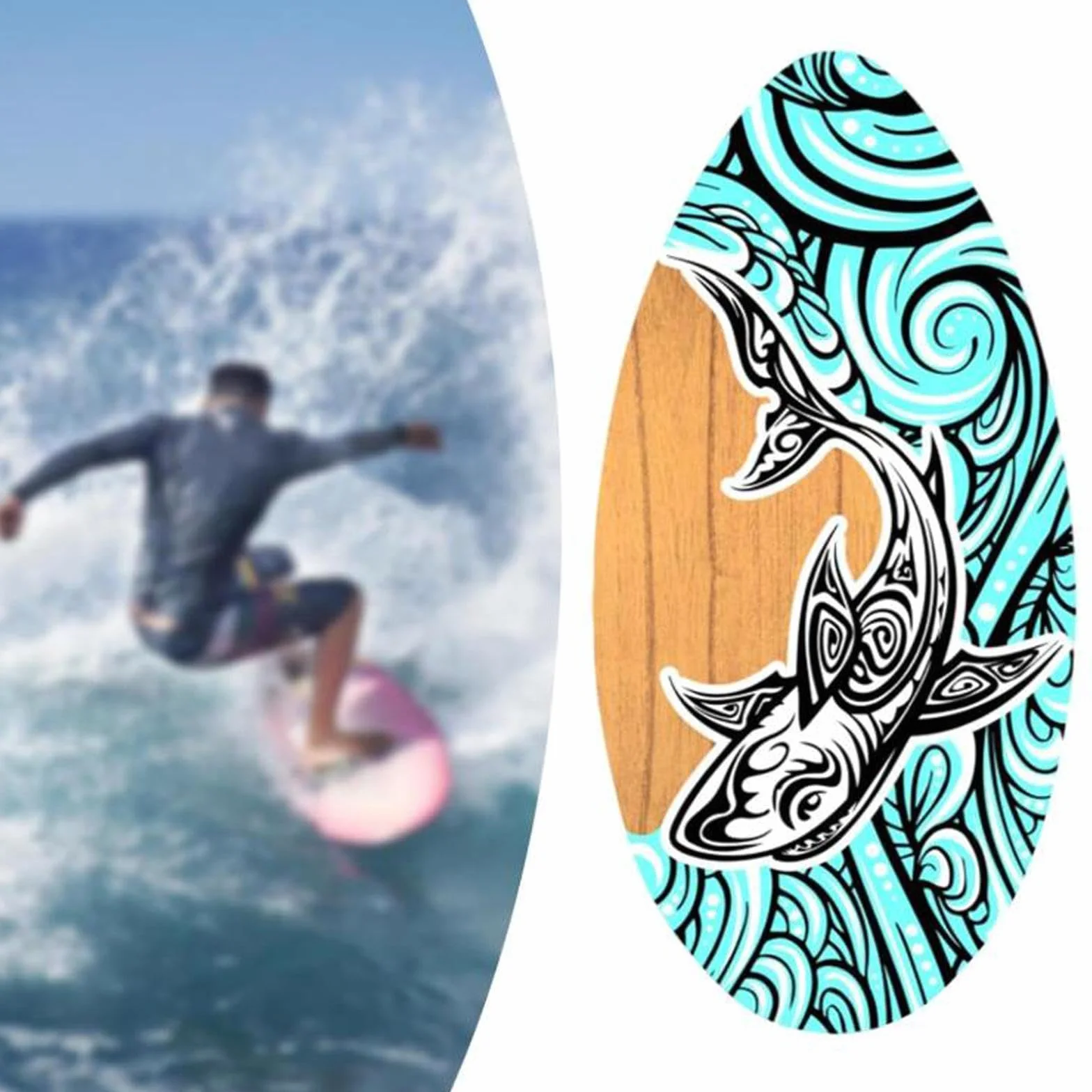 KESOTO Tabla de Skimboard de 41 Pulgadas para Principiantes en La Playa