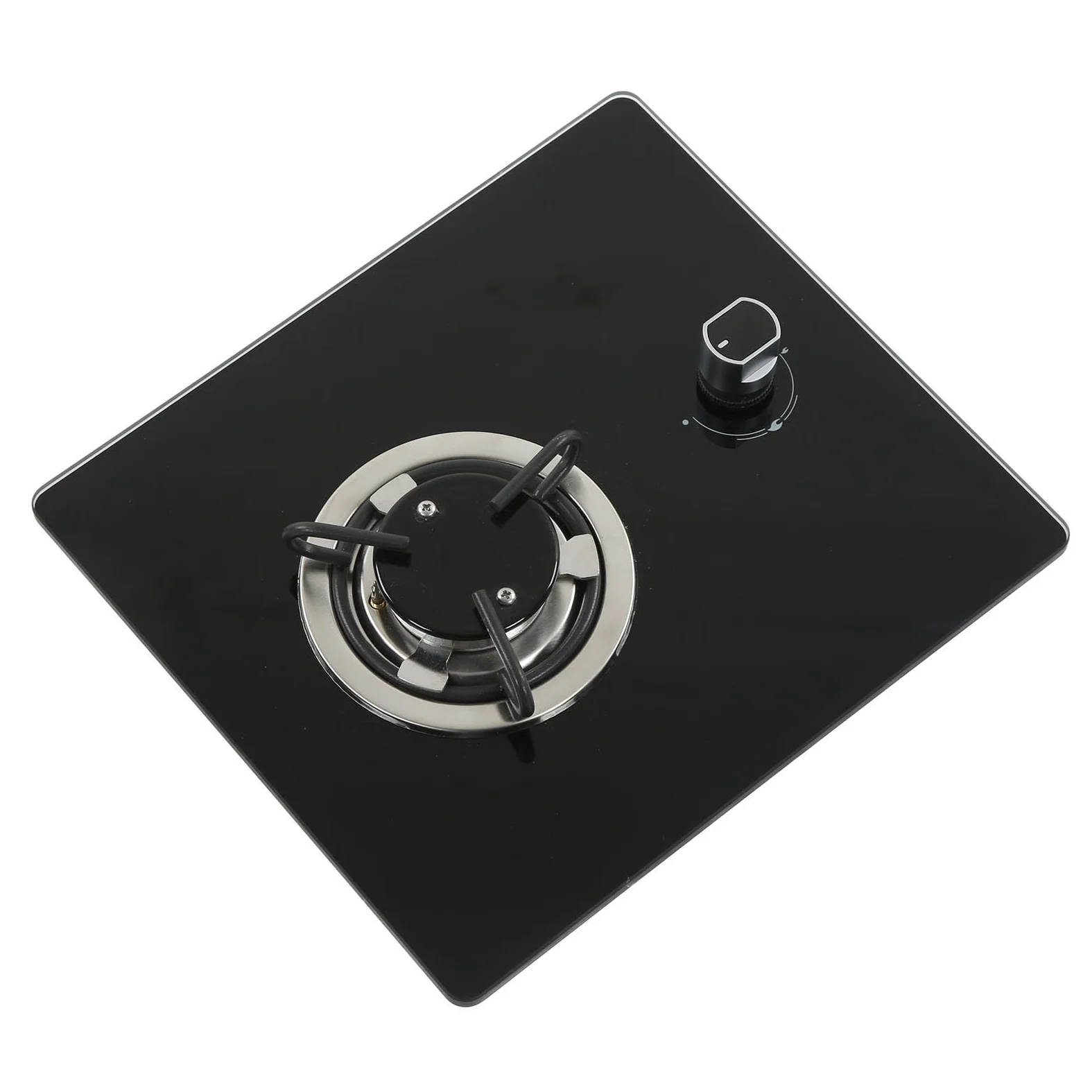 Generic Estufa de Gas para Vehículos Recreativos, Panel de Vidrio Templado de 1,8 KW, Cocina de Gas Portátil, Cocina de con Base de Acero Inoxidable, Ajuste de Fuego de Varios
