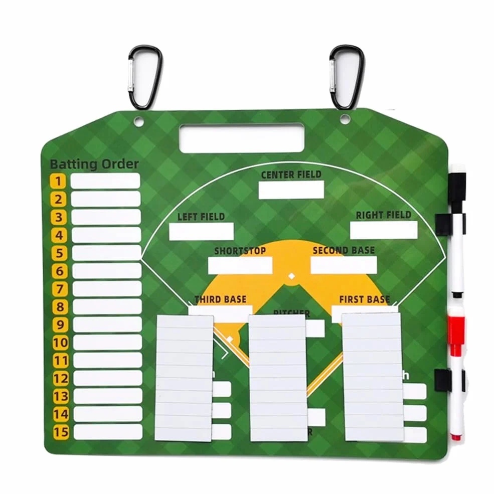 Tablero Magnético de Alineación de Béisbol para Entrenadores, Tarjetas de Alineación de Softbol, Tableros Marcadores, Accesorios de Entrenamiento de Béisbol