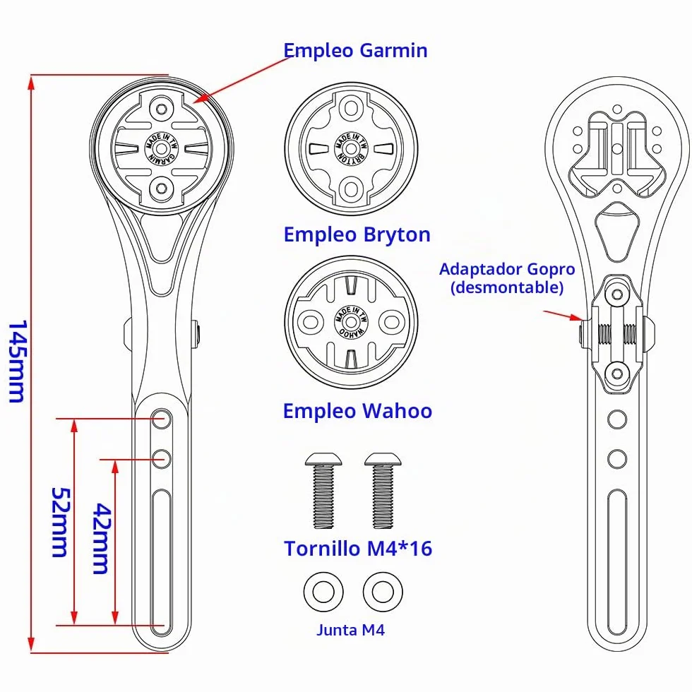 Cestbon Aero - Soporte integrado para manillar delantero compatible con Garmin, Wahoo, Elemnt, Bryton, Rider, Stages, Dash, Hammerhead, Canyon CEP y Wilier Filante Bar
