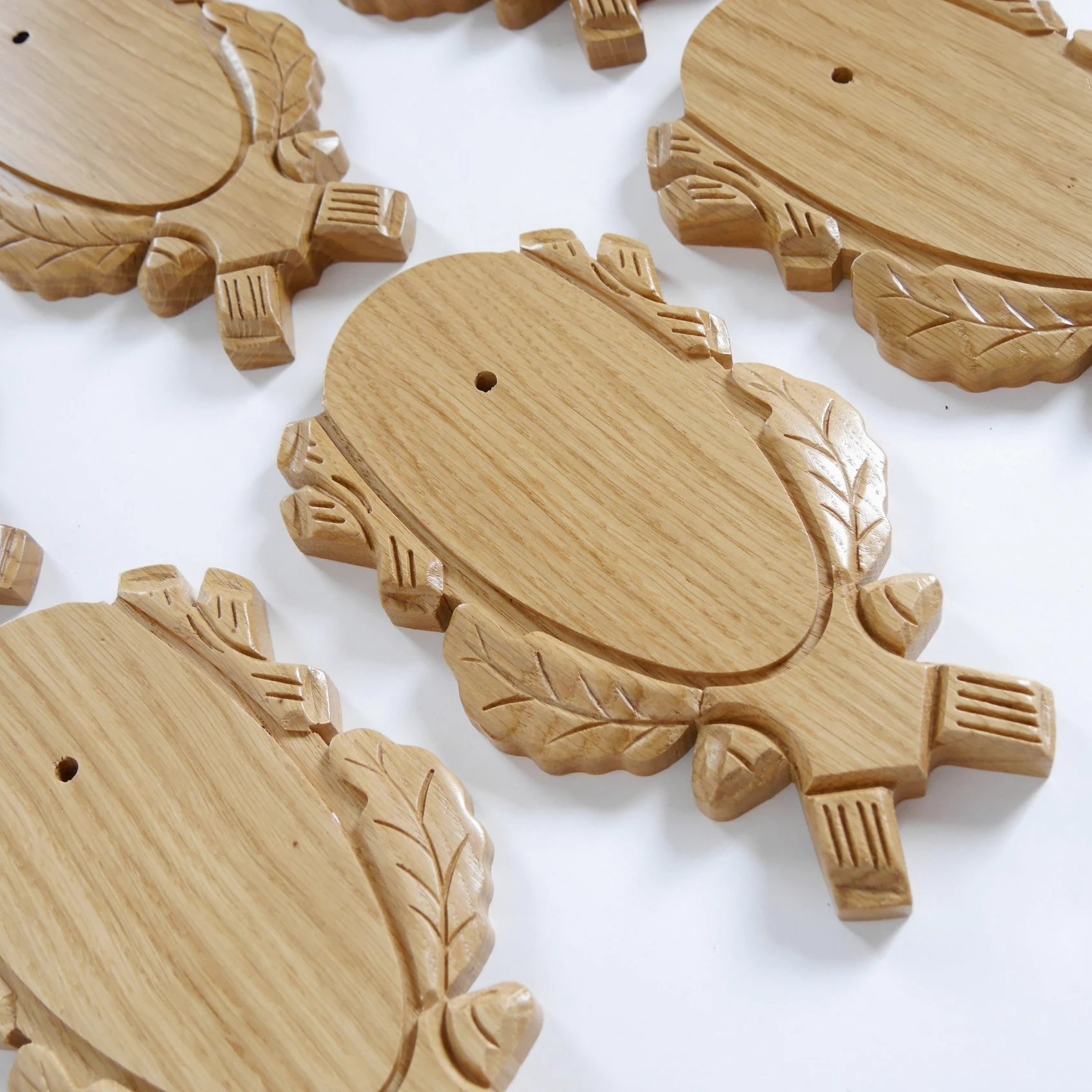 5 pieza de diseño de corzo talladas trofeo carteles claro + 5 unidades gehörn grapas
