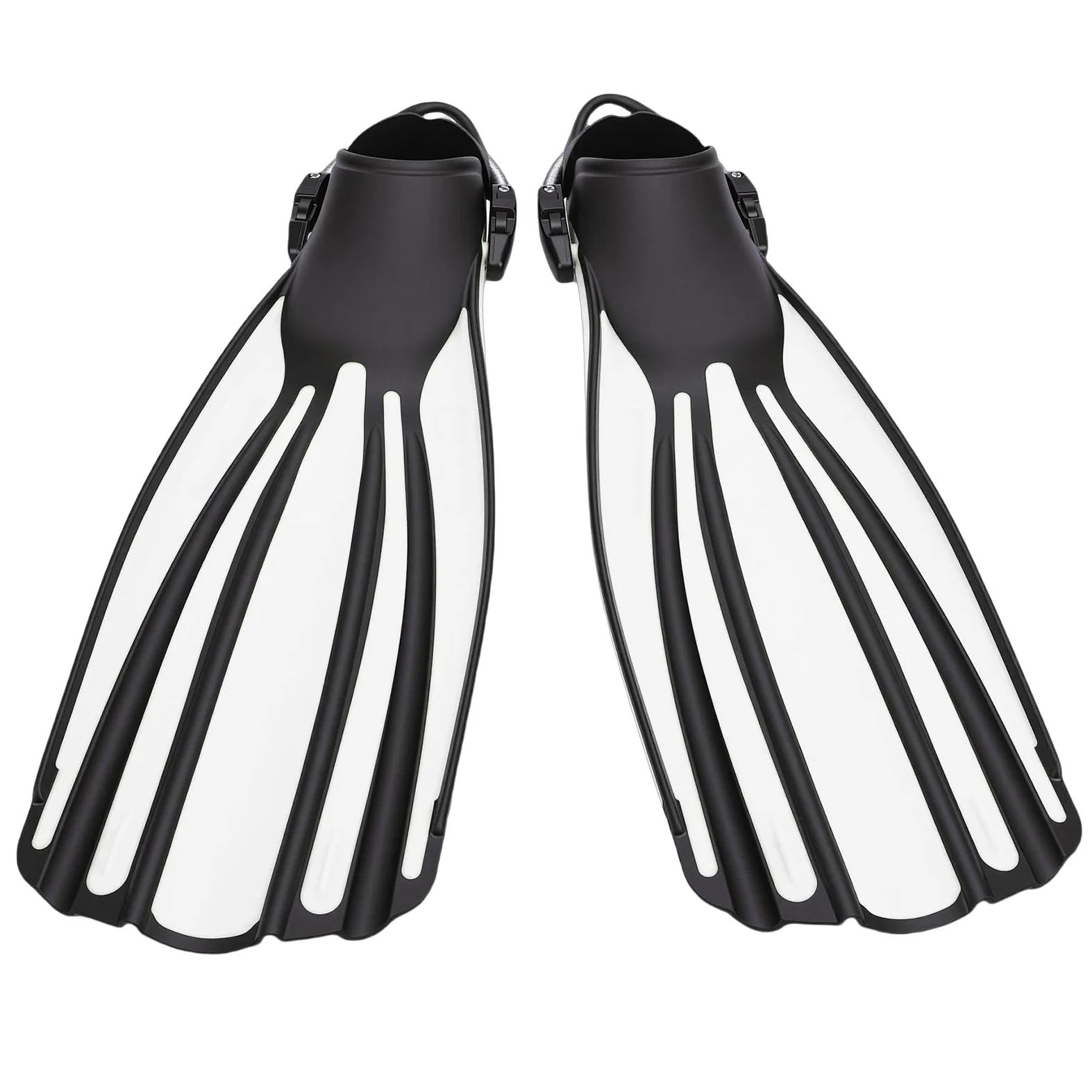 1 par de Aletas de Buceo, Aletas de Snorkel TPR Ajustables para Deportes Acuáticos de Natación