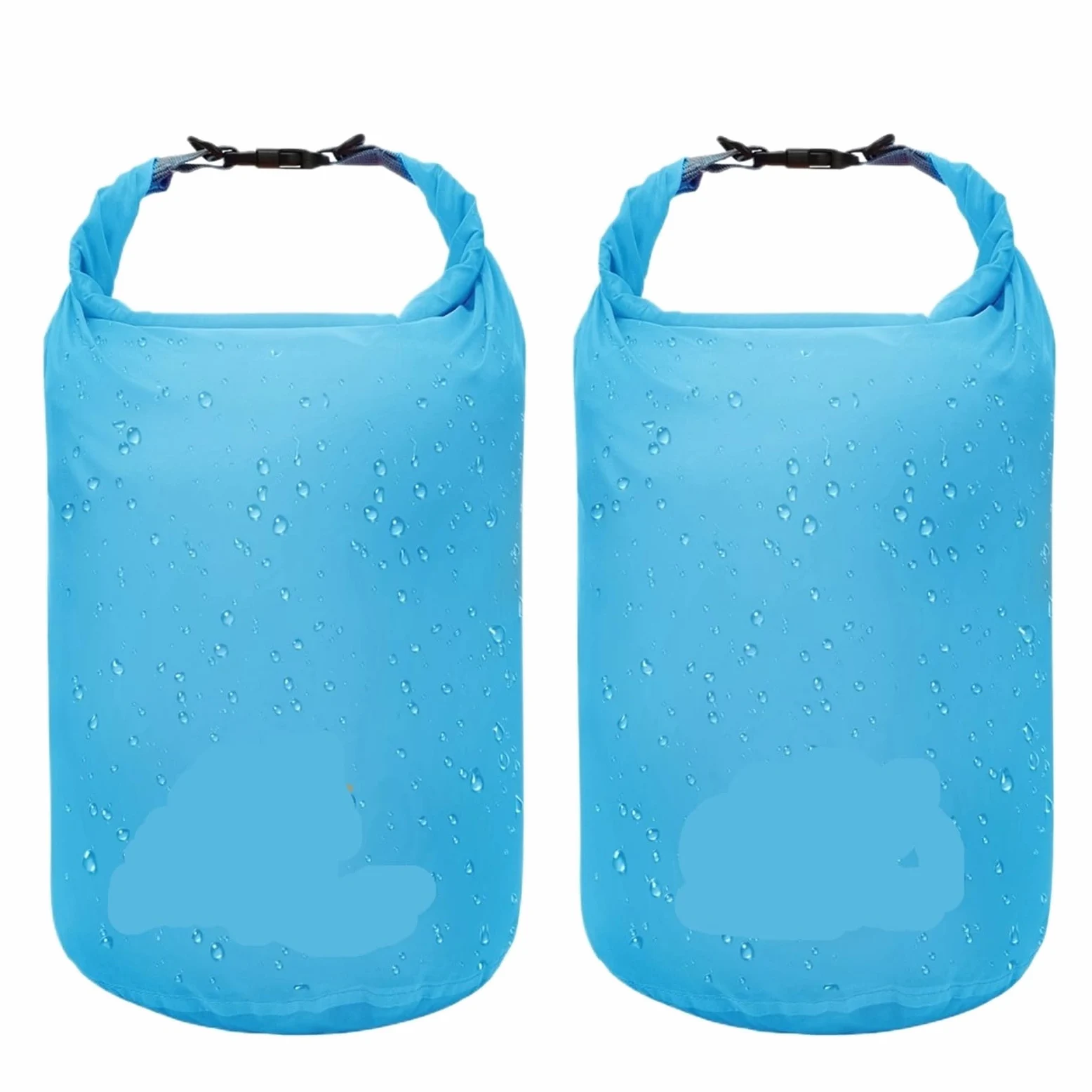 Bolsa seca impermeable para kayak, natación, pesca, rafting, flotación, 2 x 10 L, color naranja