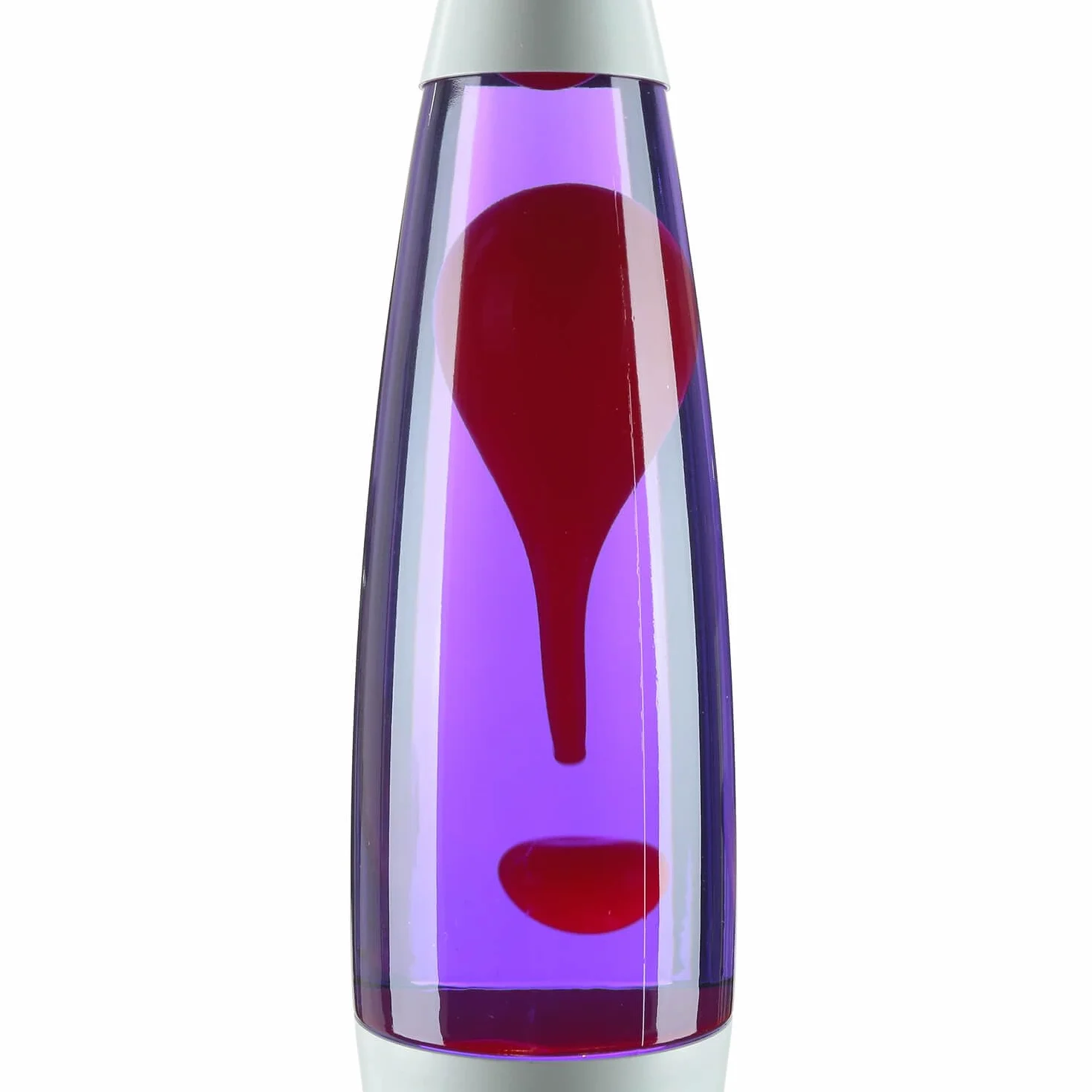 Easylight Lámpara de lava vidrio aluminio blanco púrpura rojo H:40 cm G9 ROXY
