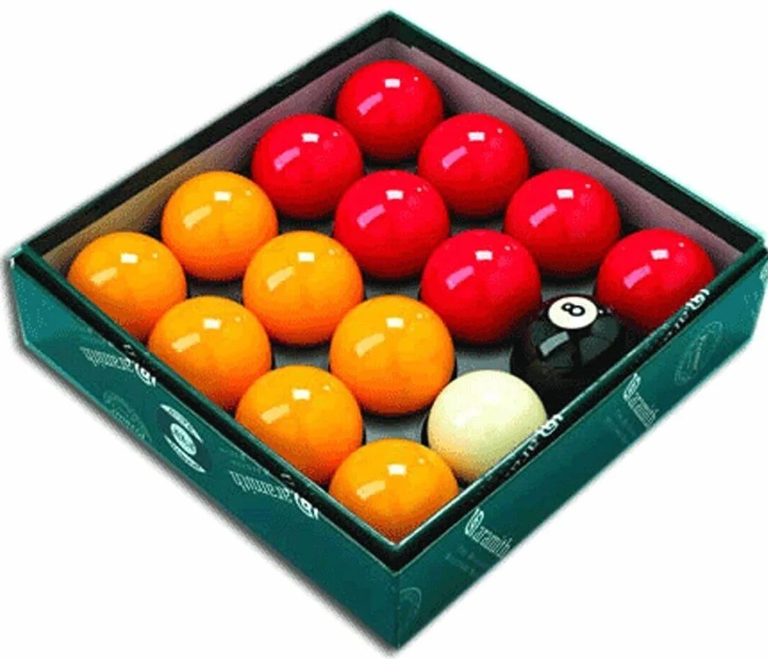 ARAMITH Liga Premier 2" Bolas de billar ROJO-AMARILLO Blanco 1 7/8"