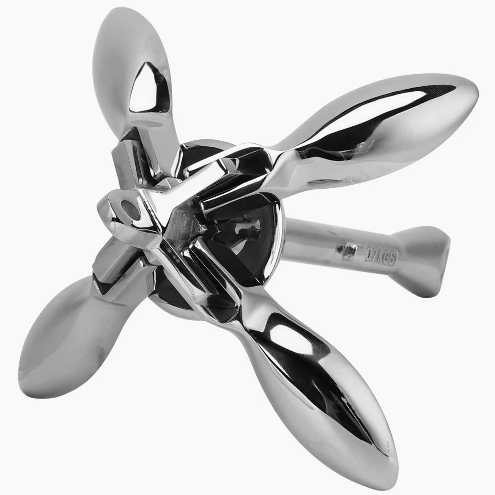 Ancla de Barco, Ancla Plegable de Acero Inoxidable 304, Ancla de Tornillo de Pilote Segura para Motos de Agua, Kayaks, pontones y embarcaciones Peque?as.