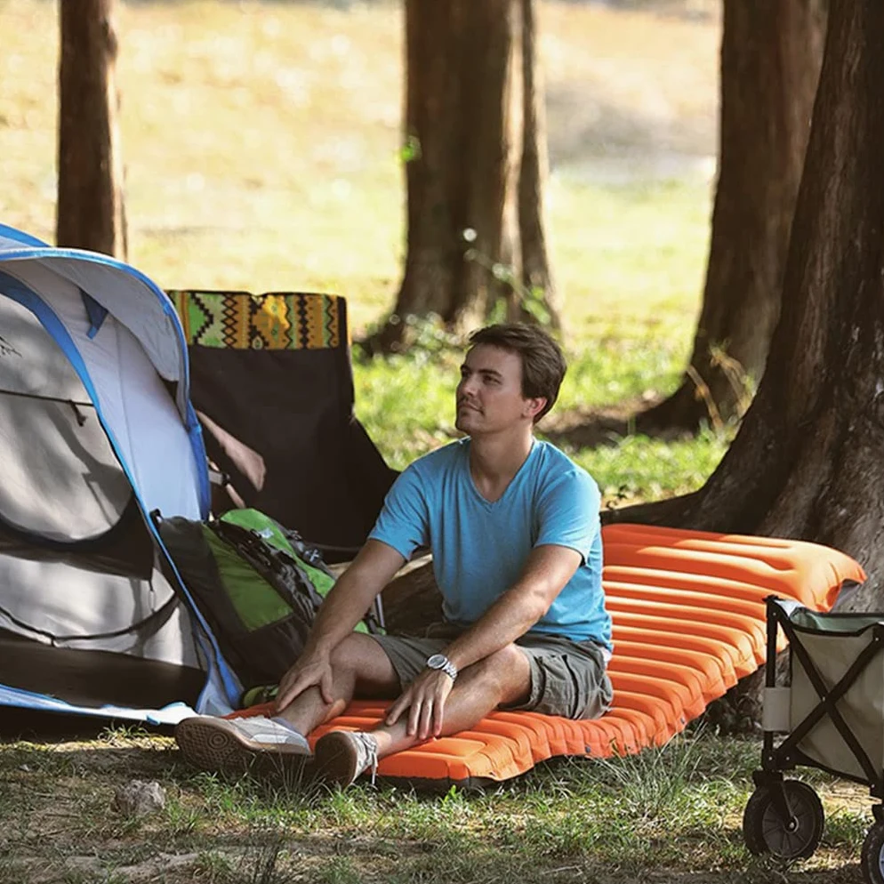 Colchoneta hinchable autoinflable, colchoneta de empalme, cama hinchable para playa, camping