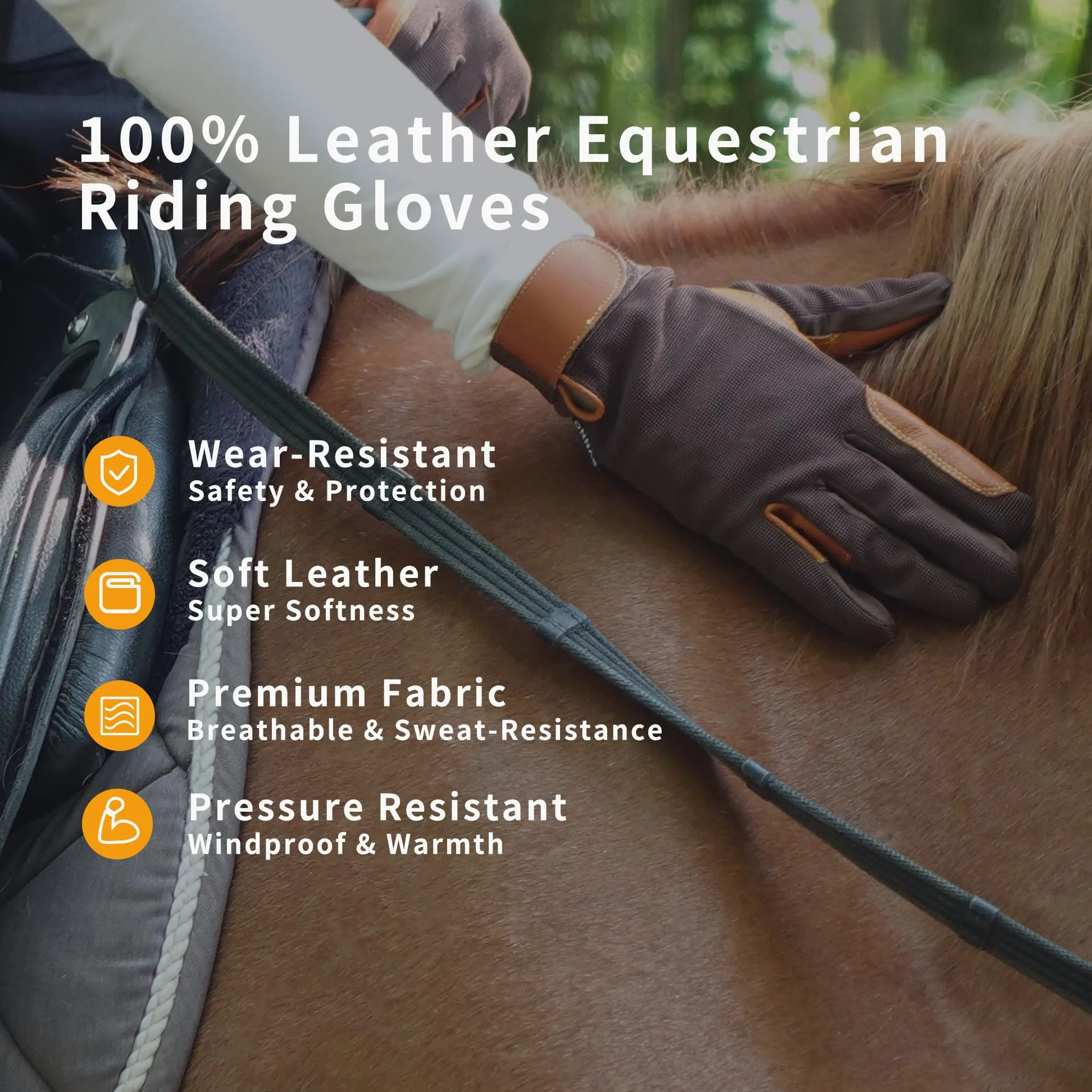 Guantes de equitación para hombres y mujeres Guantes ecuestres transpirables para exteriores a caballo Ciclismo Correr Multi Deportes