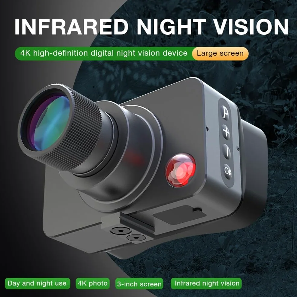 Telescopio de Visión, Monocular de Visión IR850, Grabación de Video 4K y de Fotografías con Tarjeta de 32 GB.
