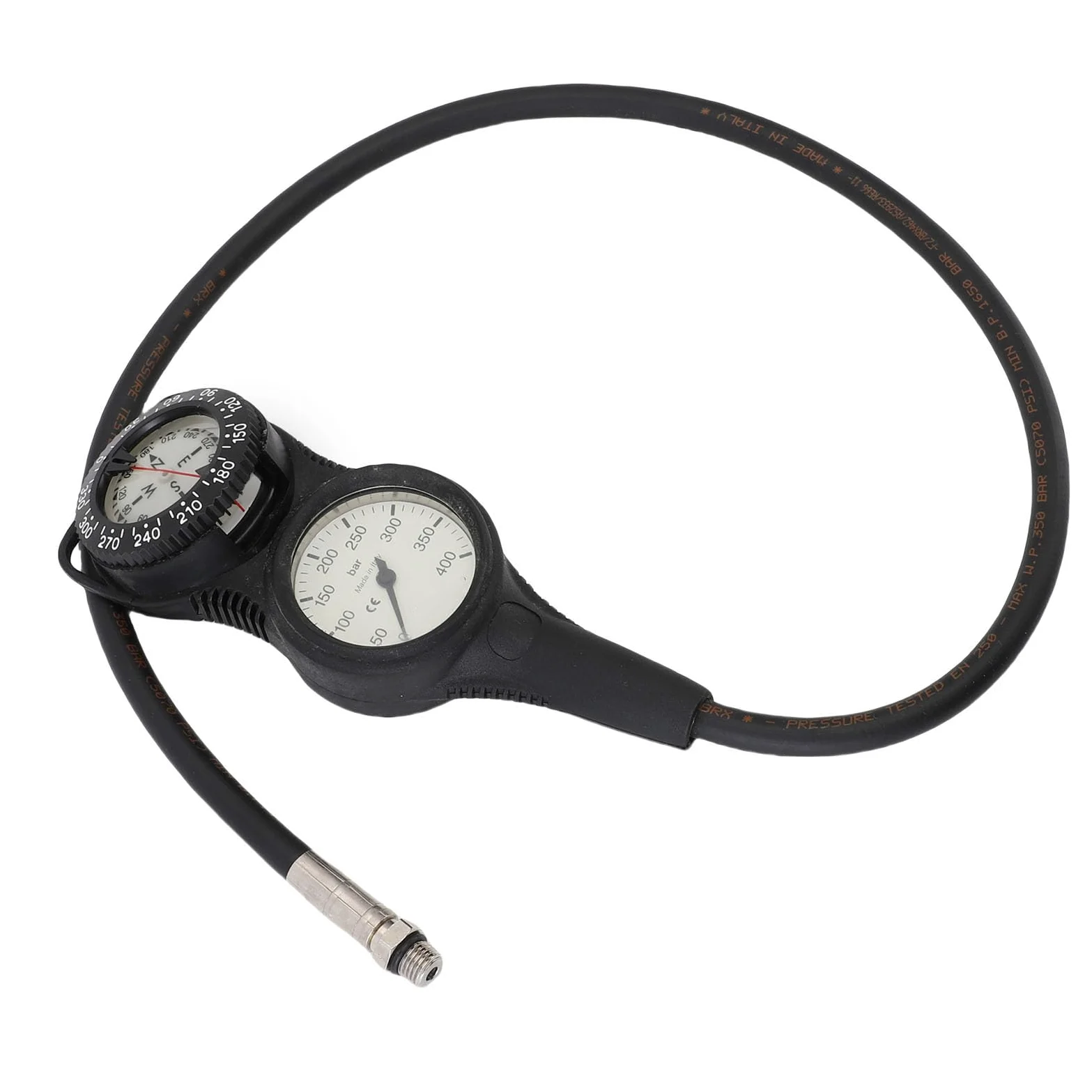 Yctze Combo de Medidor de Presión de Buceo con Pantalla clara: Instrumento de Unidades Múltiples Monitoreo de Presión y Profundidad Subacuática, Suministros Livianos y de Buceo Recreativos