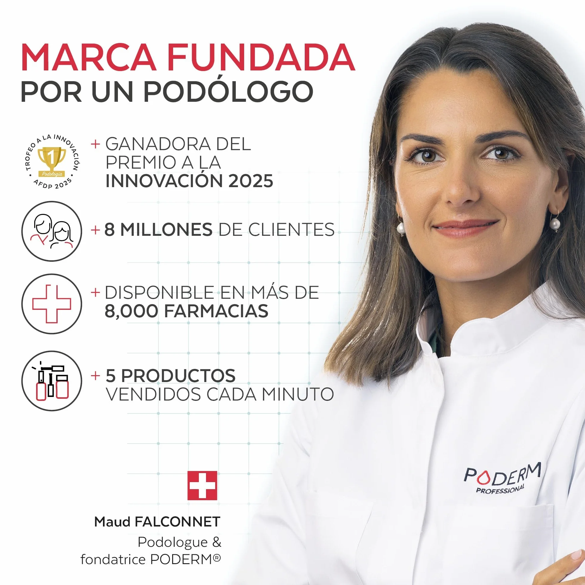 PODERM Almohadilla Plantar Gel Árnica Patentado Alivia Dolor Callos Pies 100% Naturales Swiss Lab