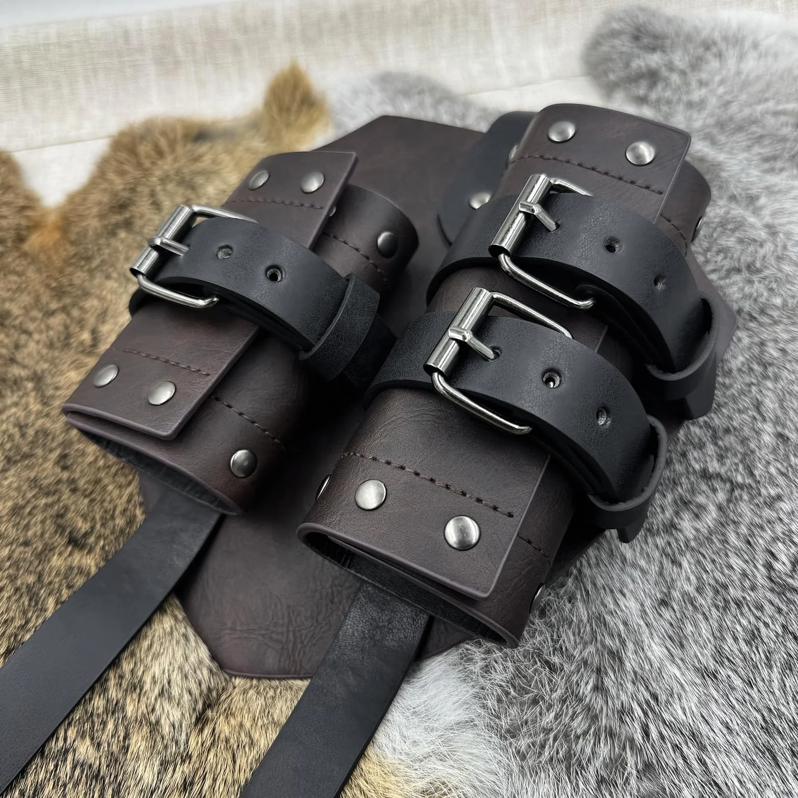 HiiFeuer Espada medieval funda ajustable cuero imitación espalda Mercenary