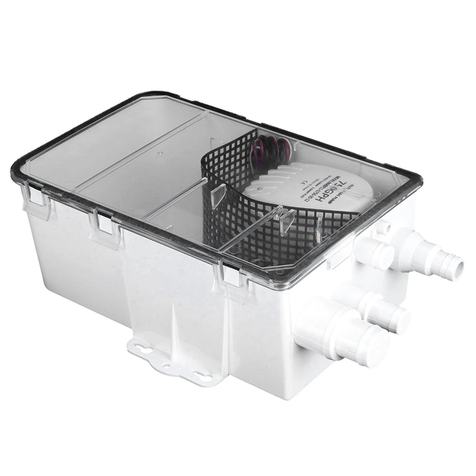 Bomba de Achique Automática para Ducha 12V 750GPH - Caja de Drenaje Marina para Barco, RV y Sentina