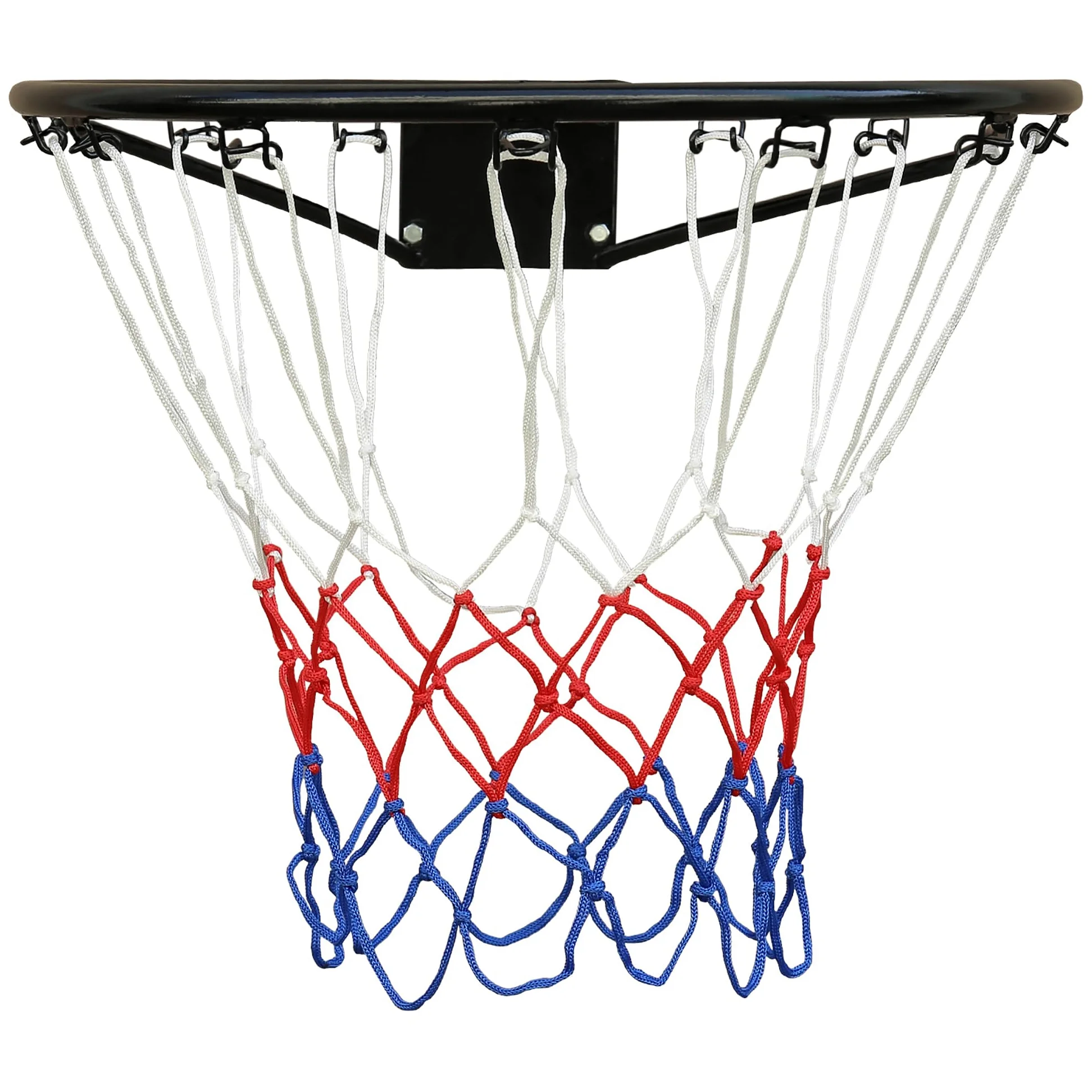 Aro de Baloncesto de Hierro con Red, para Pared, Negro, 45 cm