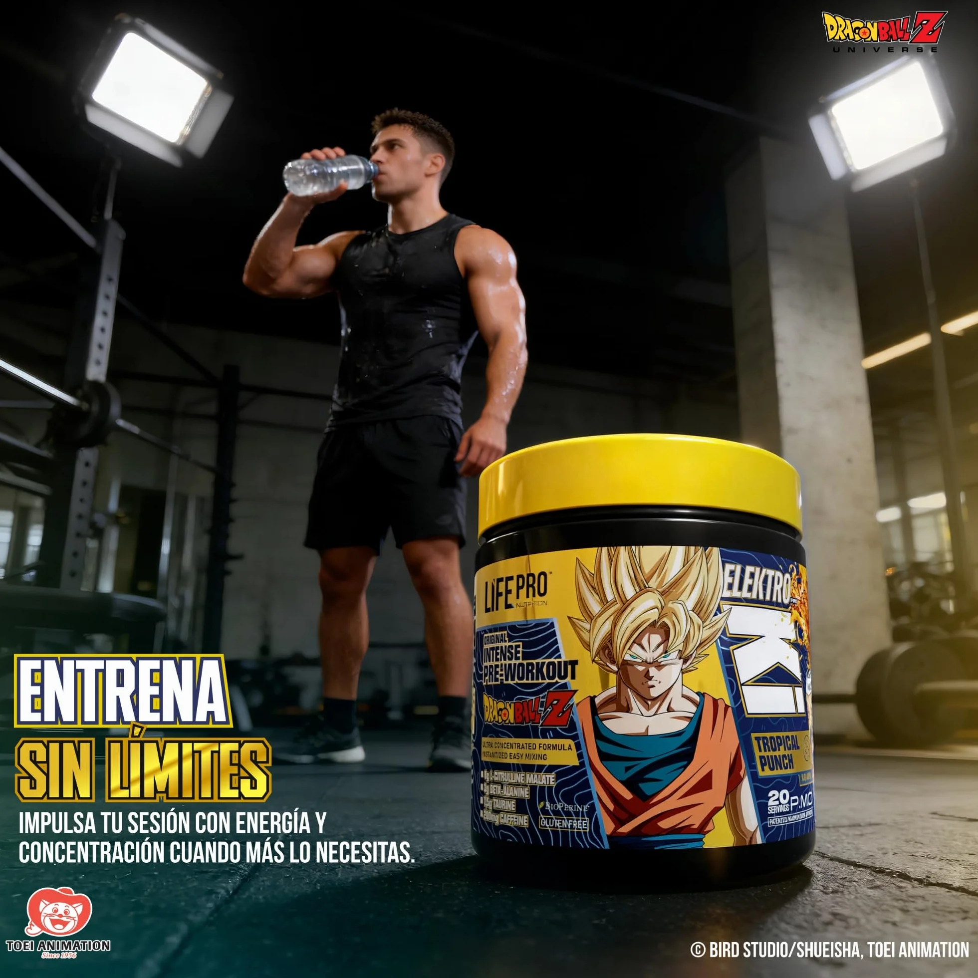 Life Pro Elektro Ki Dragon Ball Z Limited Edition Preentreno 400g Tropical Punch
