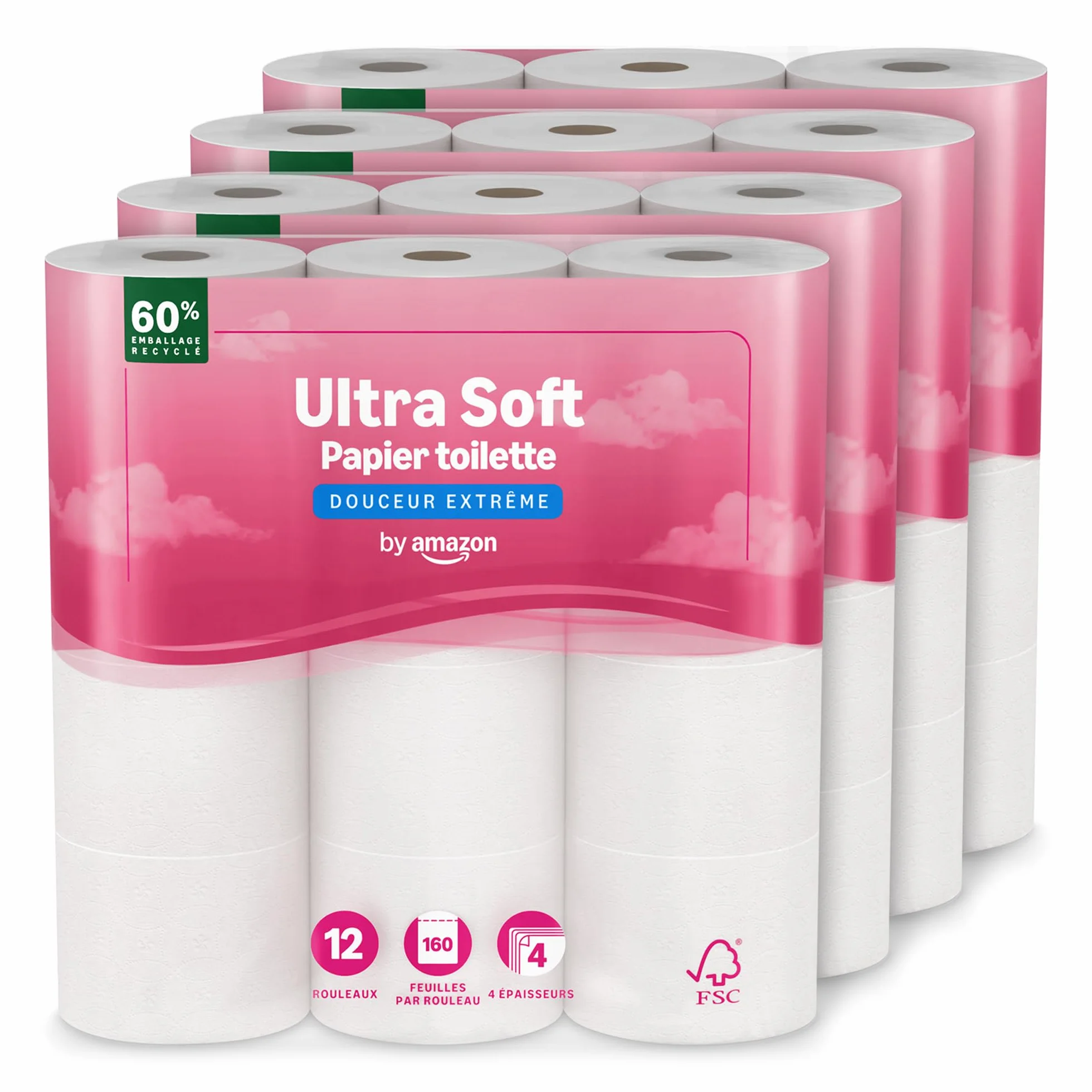 Papel higiénico 4 capas sin perfume 160 hojas 48 unidades