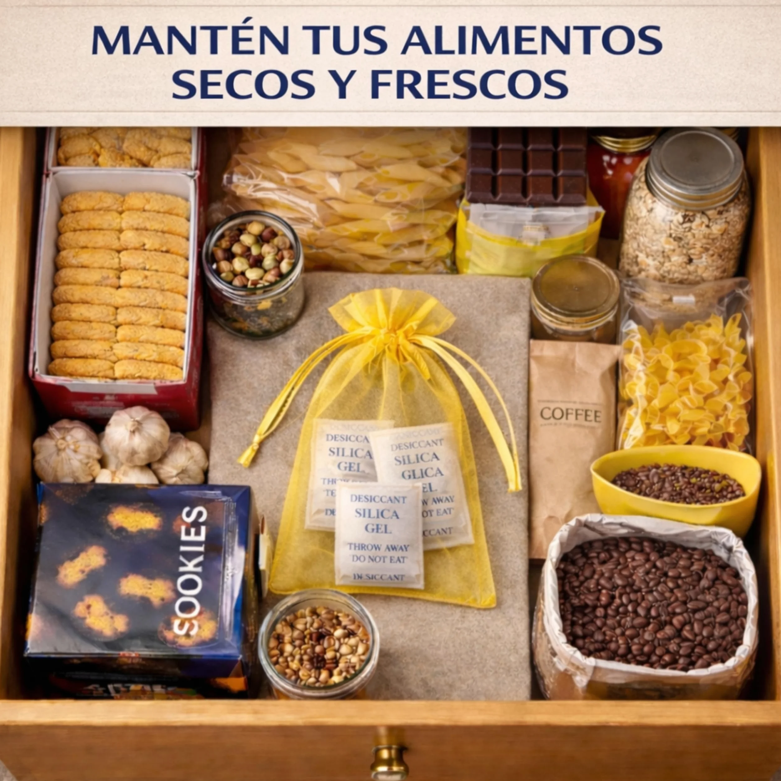 Bolsas Desecantes Antihumedad 35 PCS Activated Clay Gel de Sílice Absorbe Humedad Armarios Cajones