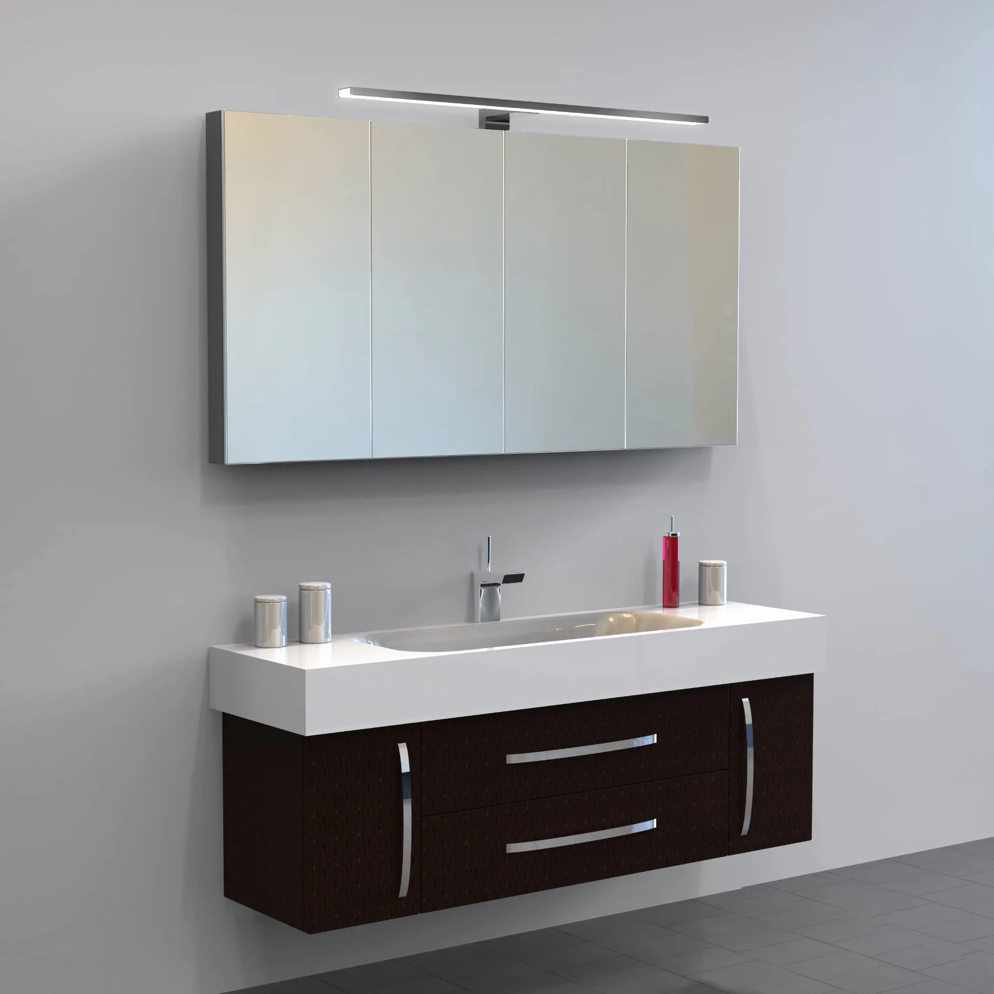 Aurinko Lámpara de baño LED 230V 300mm blanco cálido Cromo