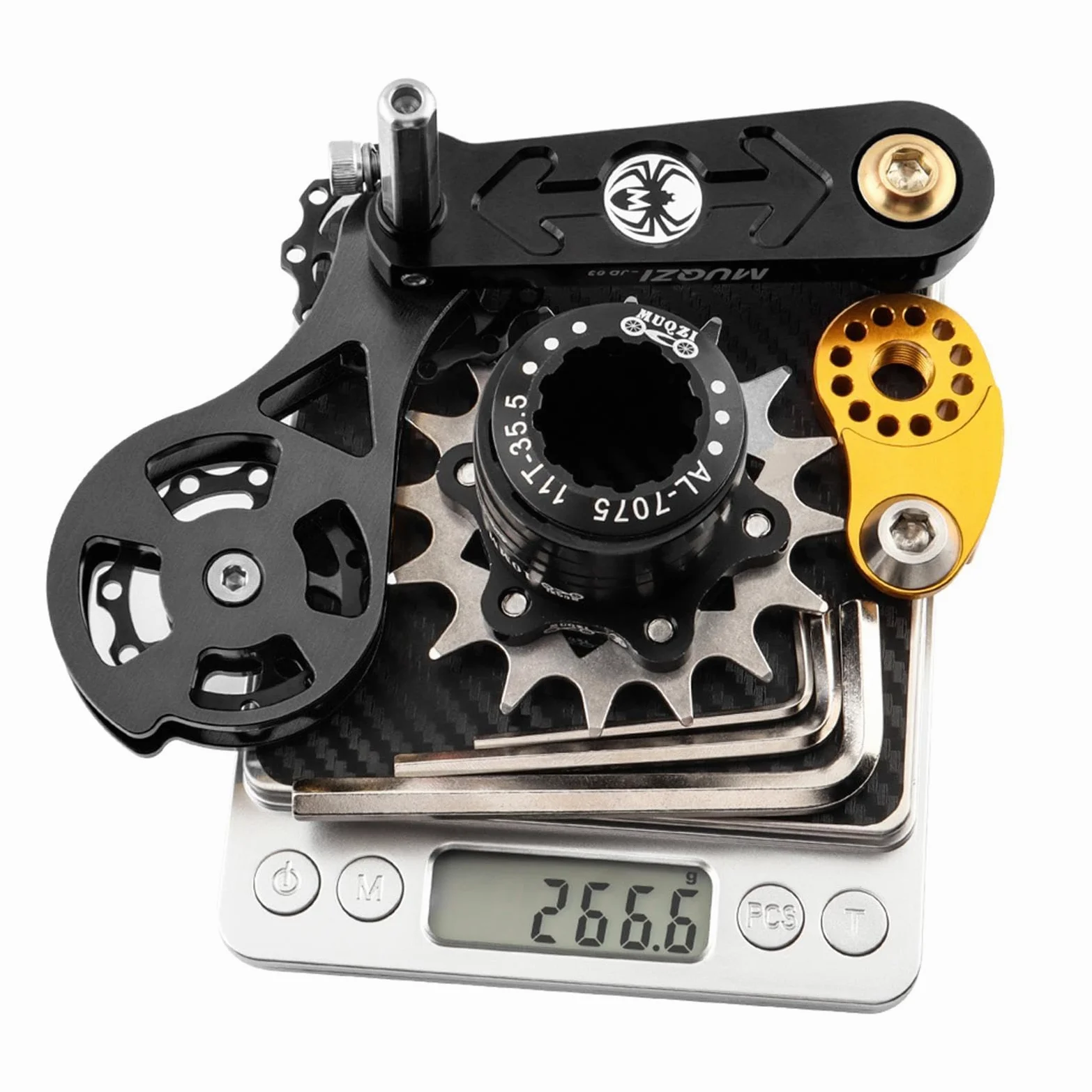 perfk Kit de Conversión de Bicicleta Tensor de Cadena Cassette de Montaña Llave para Ajuste Preciso Material de Aleación Ligero Y Resistente Adecuado para C