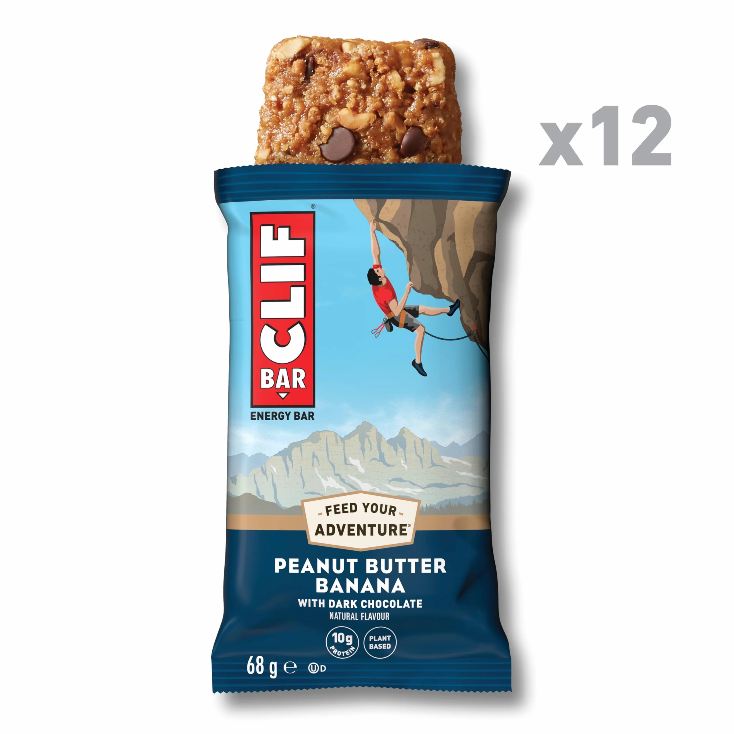 CLIF BAR Barritas Energéticas Peanut Butter Banana Dark Chocolate 12 x 68 g